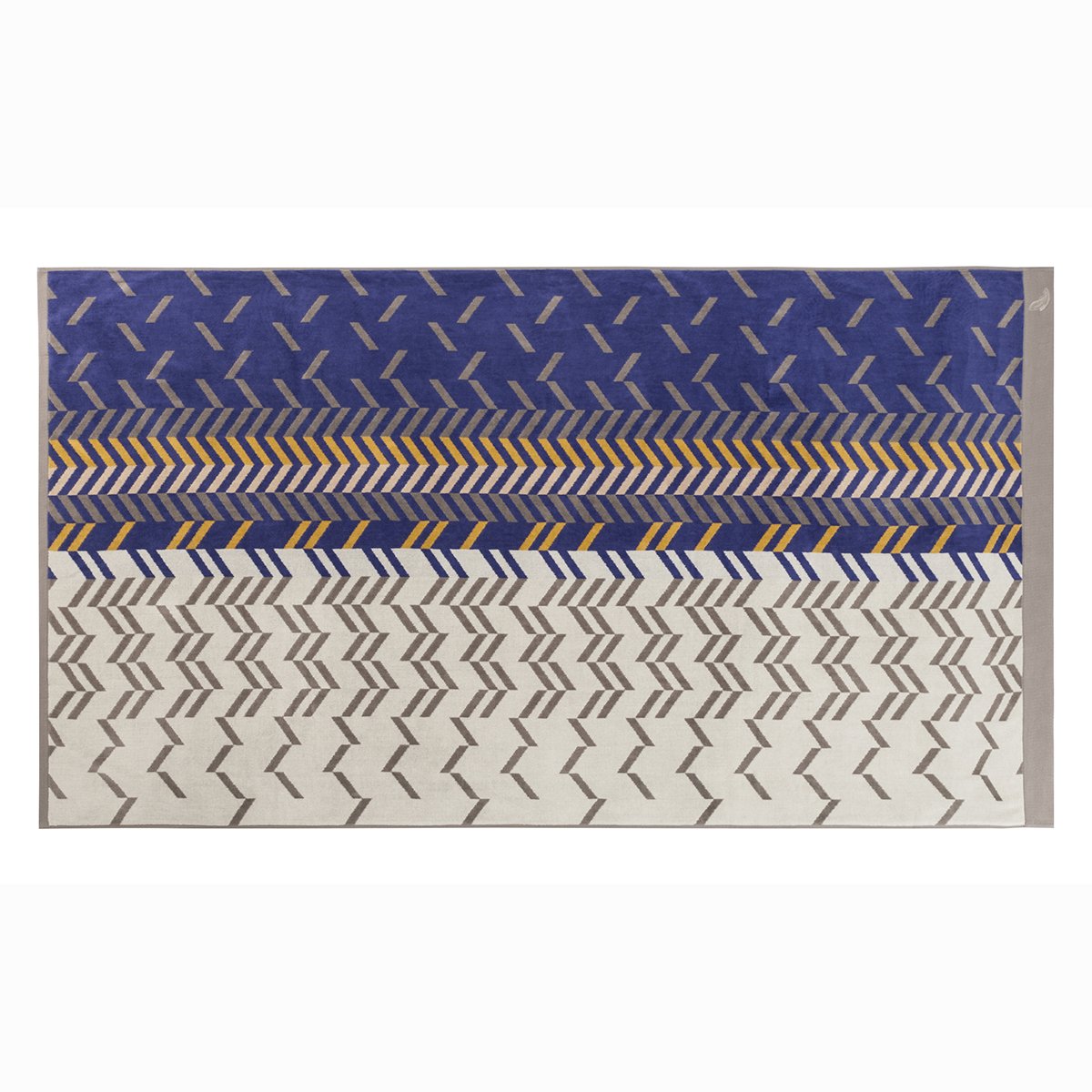 Drap de plage coton 100x180 cm bleu foncé rayé Drap de plage coton 100x180 cm bleu foncé rayé