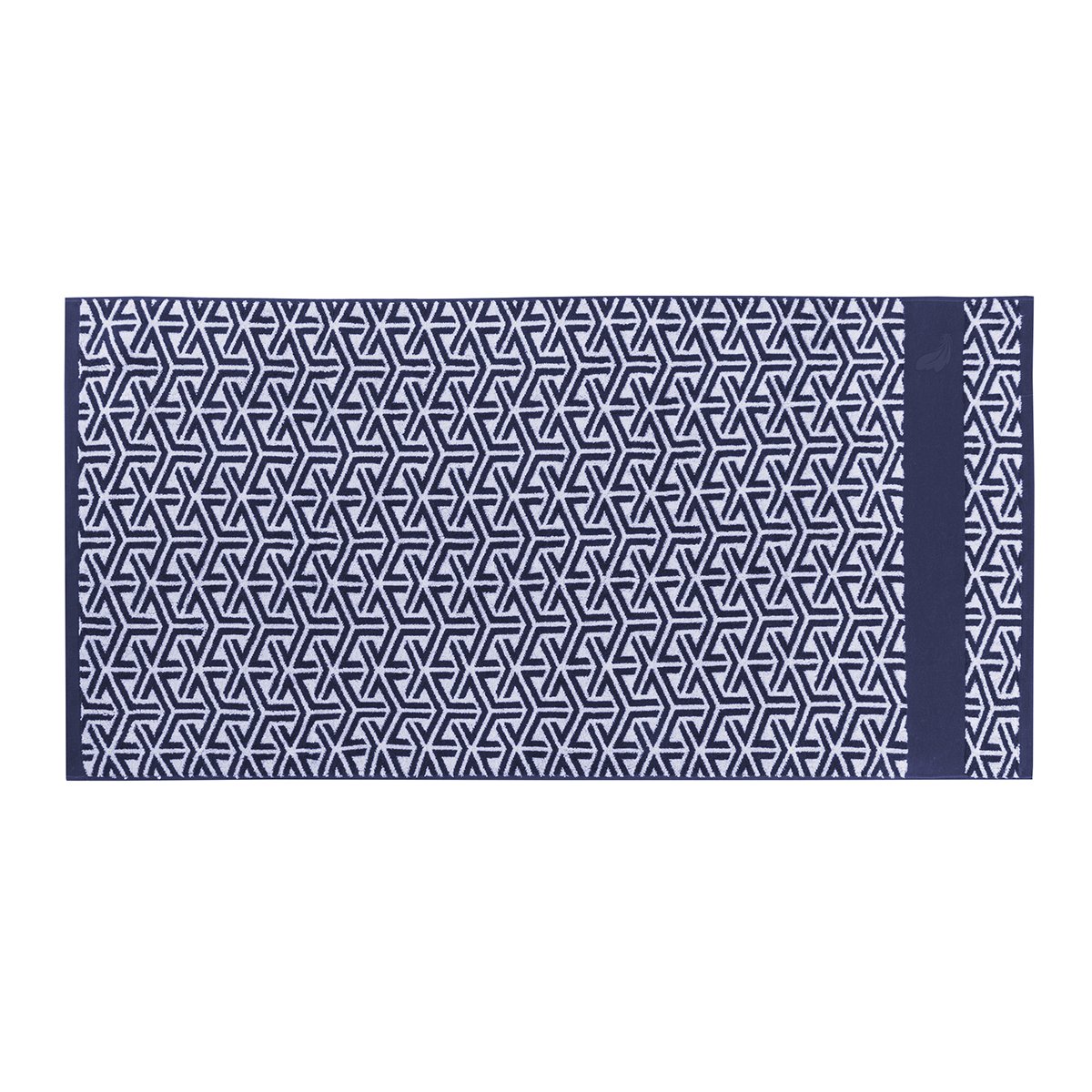 Drap de douche coton 70x140 cm bleu foncé imprimé Drap de douche coton 70x140 cm bleu foncé imprimé