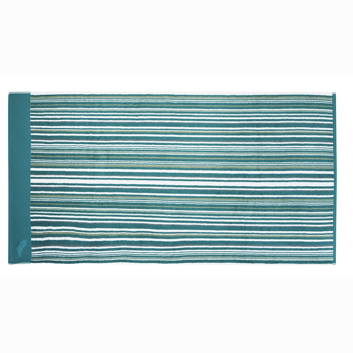 Drap de douche coton 70x140 cm bleu clair rayé Drap de douche coton 70x140 cm bleu clair rayé