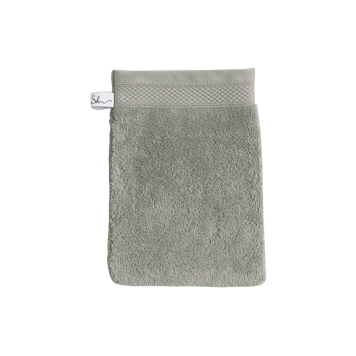 Gant de toilette coton 16x22 cm lichen