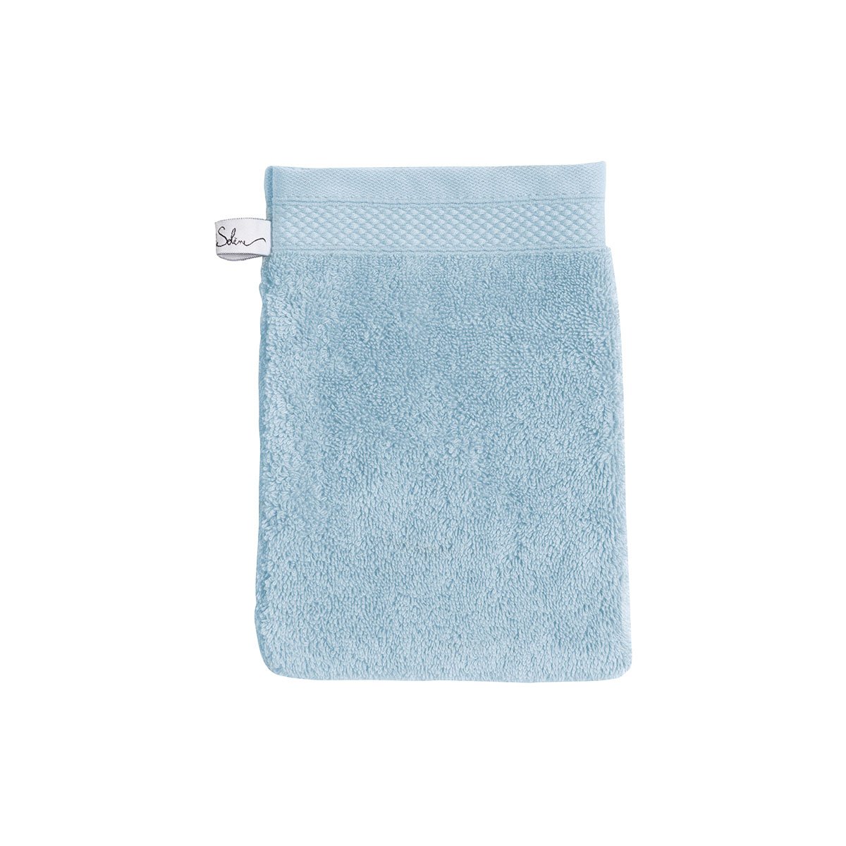 Gant de toilette coton 16x22 cm azur Gant de toilette coton 16x22 cm azur