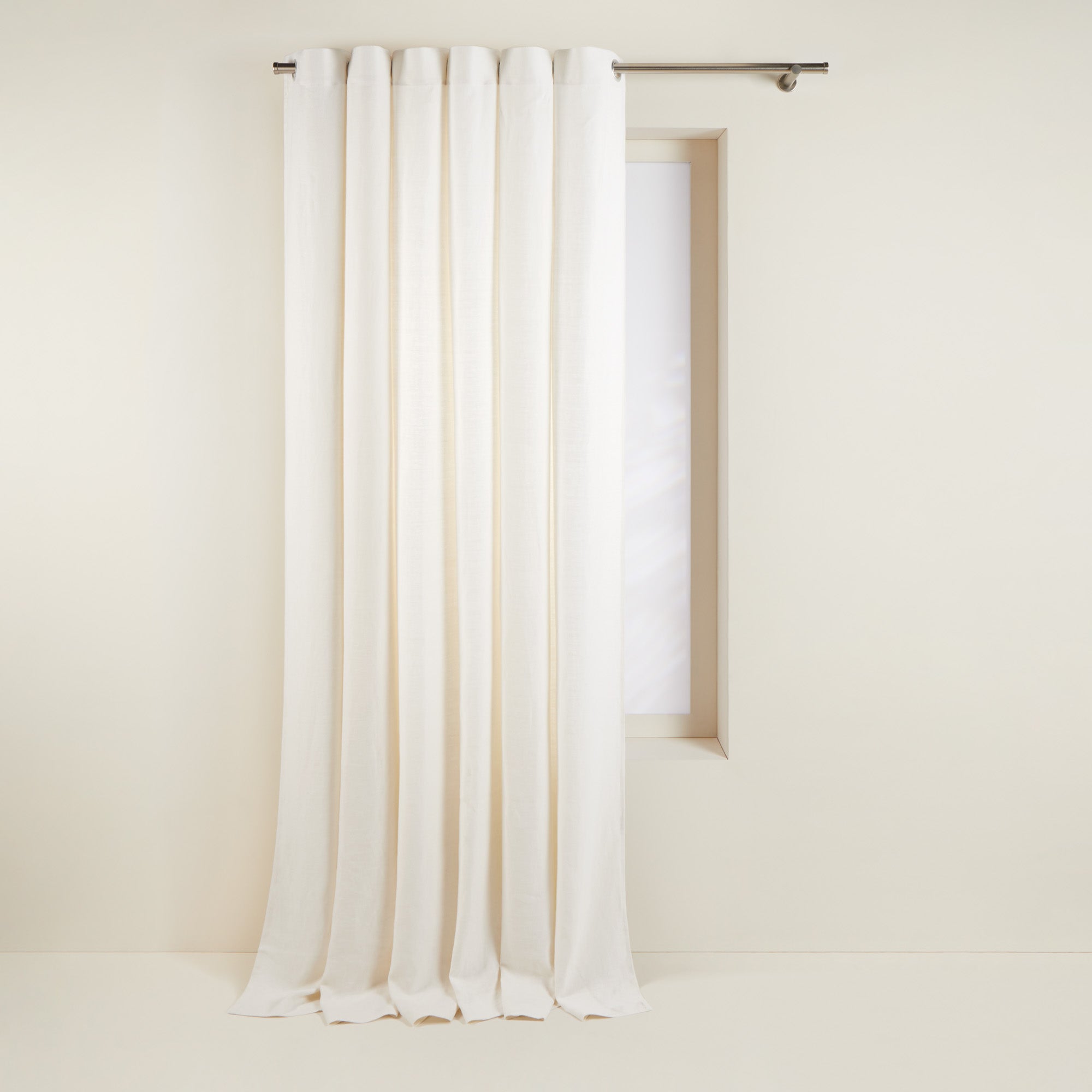 Rideau à oeillets 350x275 cm Blanc en Lin Rideau à oeillets 350x275 cm Blanc en Lin