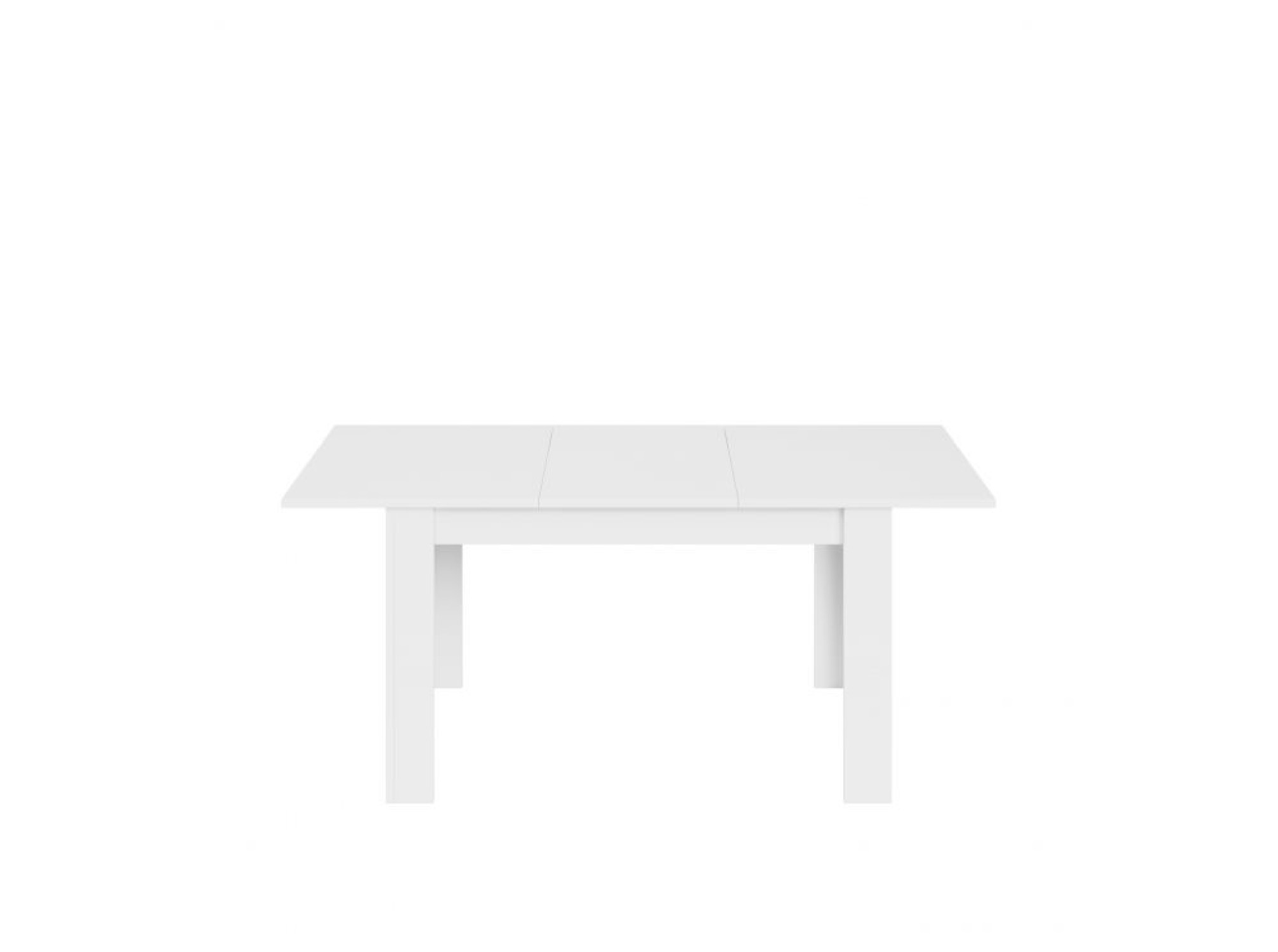 Table à manger extensible blanc brillant L140/190cm
