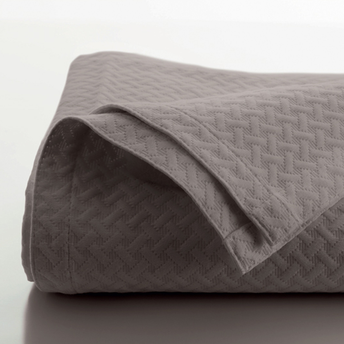 Jete de lit coton 230x250 cm taupe