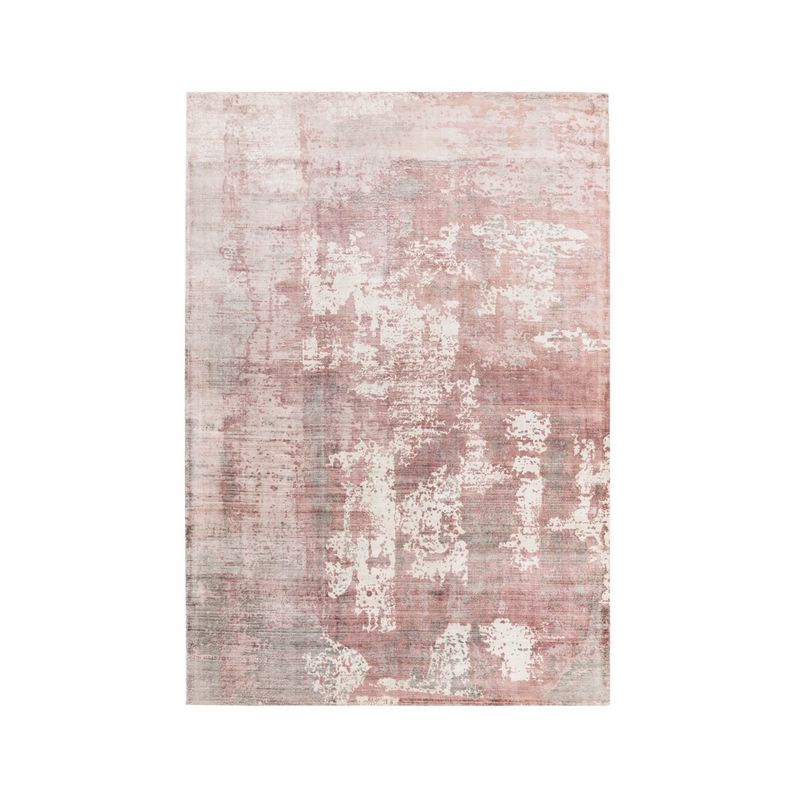 Tapis de salon moderne viscose rose poudré 120 x 170