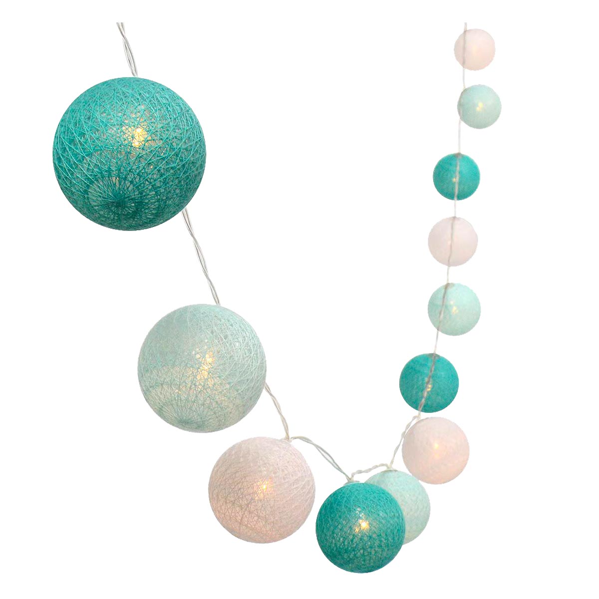 Guirlande lumineuse solaire coton pastel 3.80m