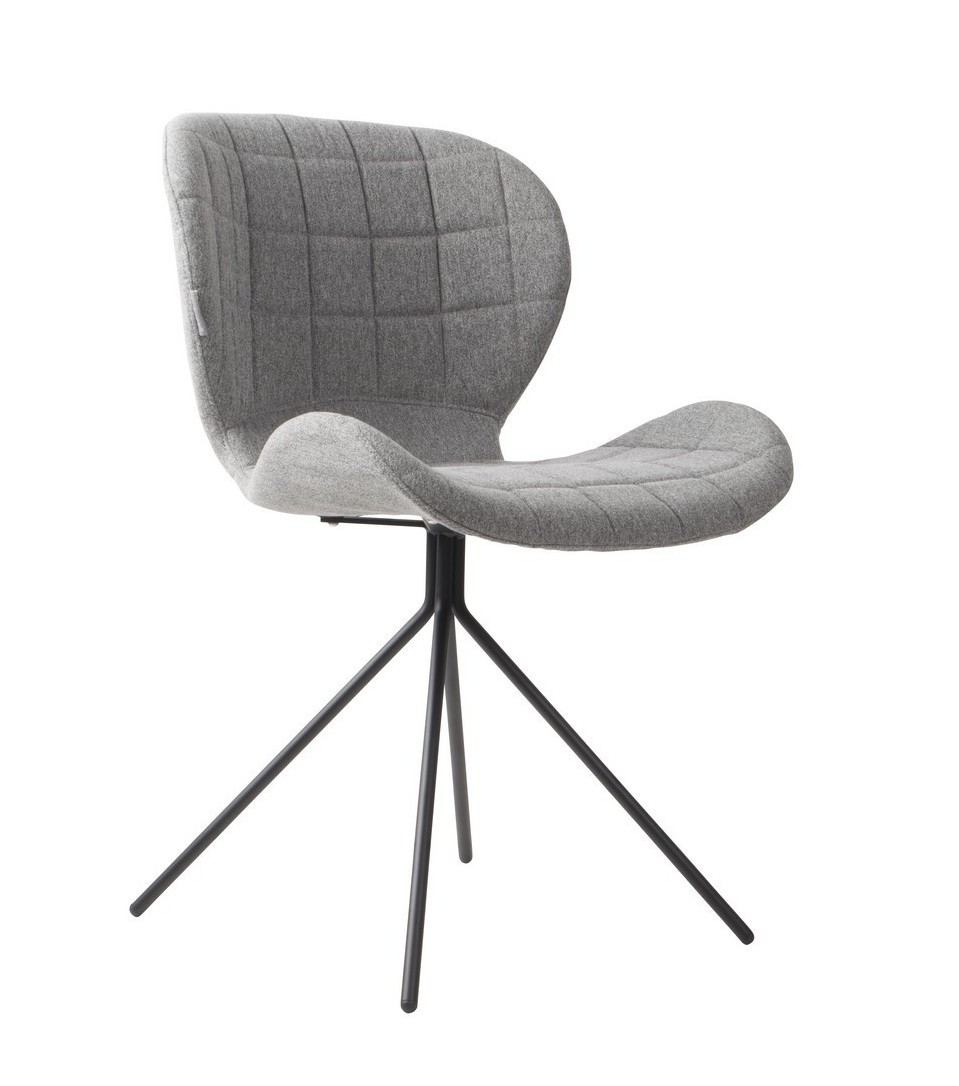 Chaise design en tissu gris Chaise design en tissu gris