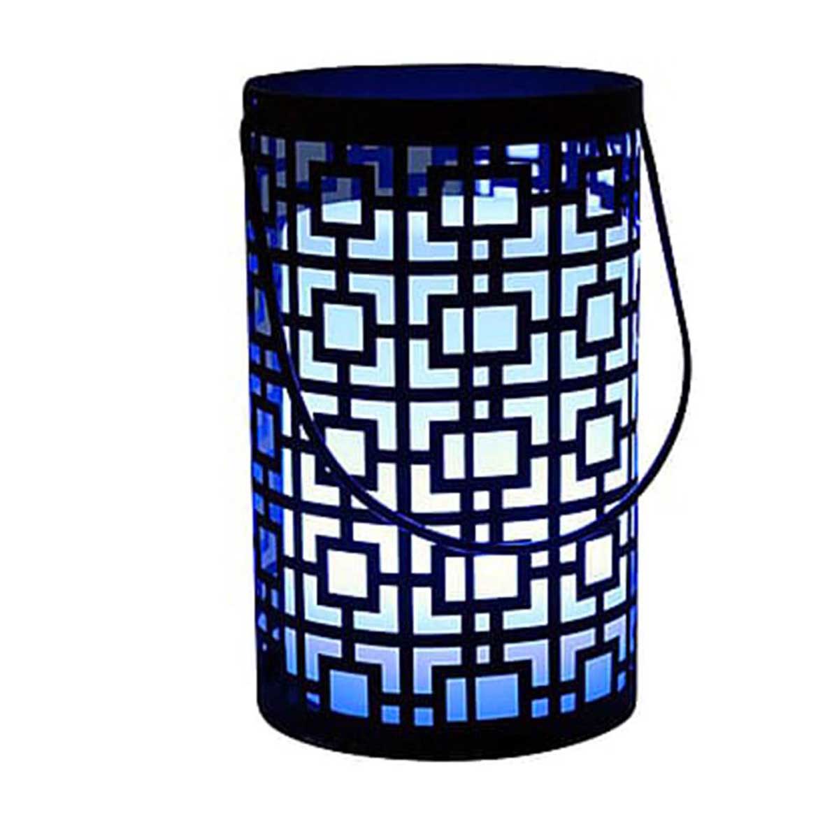 Lanterne sans fil orientale acier noir H23cm Lanterne sans fil orientale acier noir H23cm