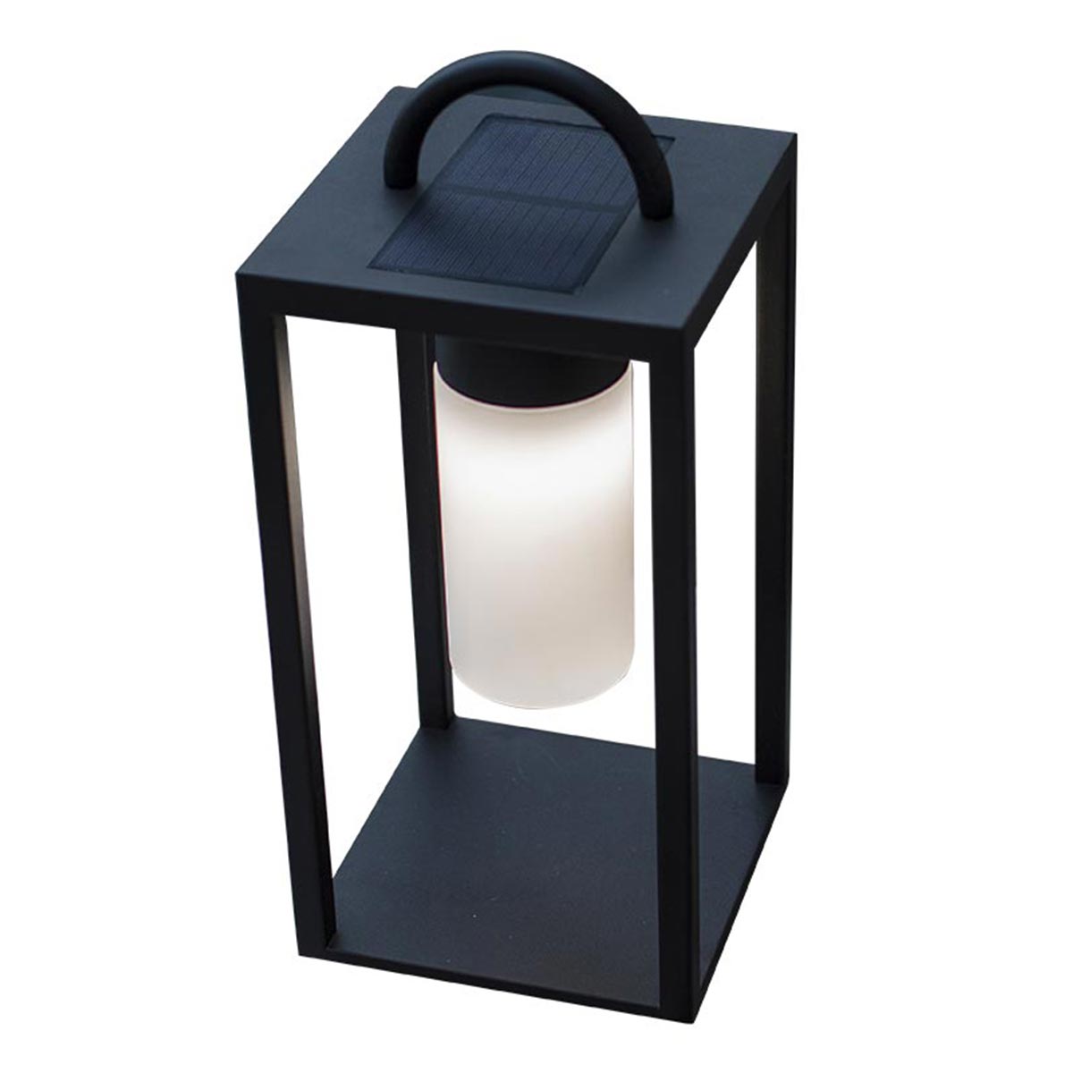 JAZZ SOLAR-Lanterne solaire acier noir H50cm (photo) JAZZ SOLAR-Lanterne solaire acier noir H50cm