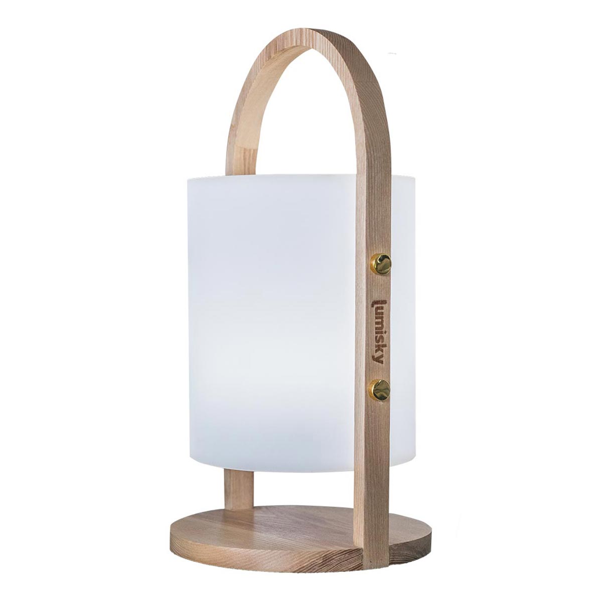 Lanterne sans fil en bois bois blanc H37cm Lanterne sans fil en bois bois blanc H37cm