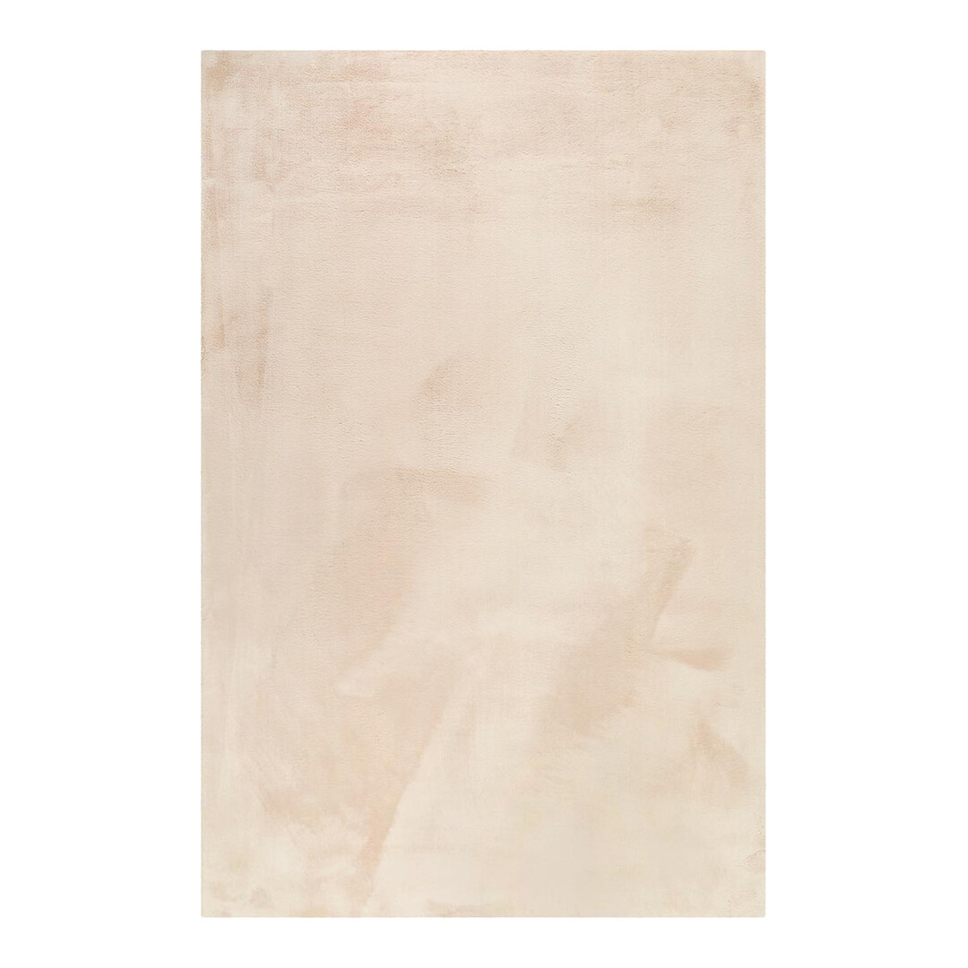 Tapis effet peau de lapin doux tufté crème salon, chambre 200x200 Tapis effet peau de lapin doux tufté crème salon, chambre 200x200