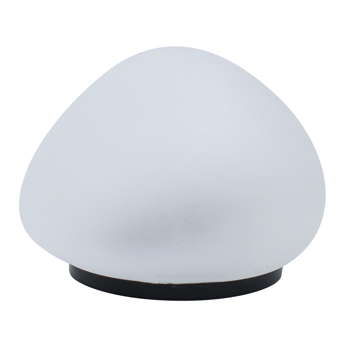 Galet décorative solaire verre blanc ∅16cm