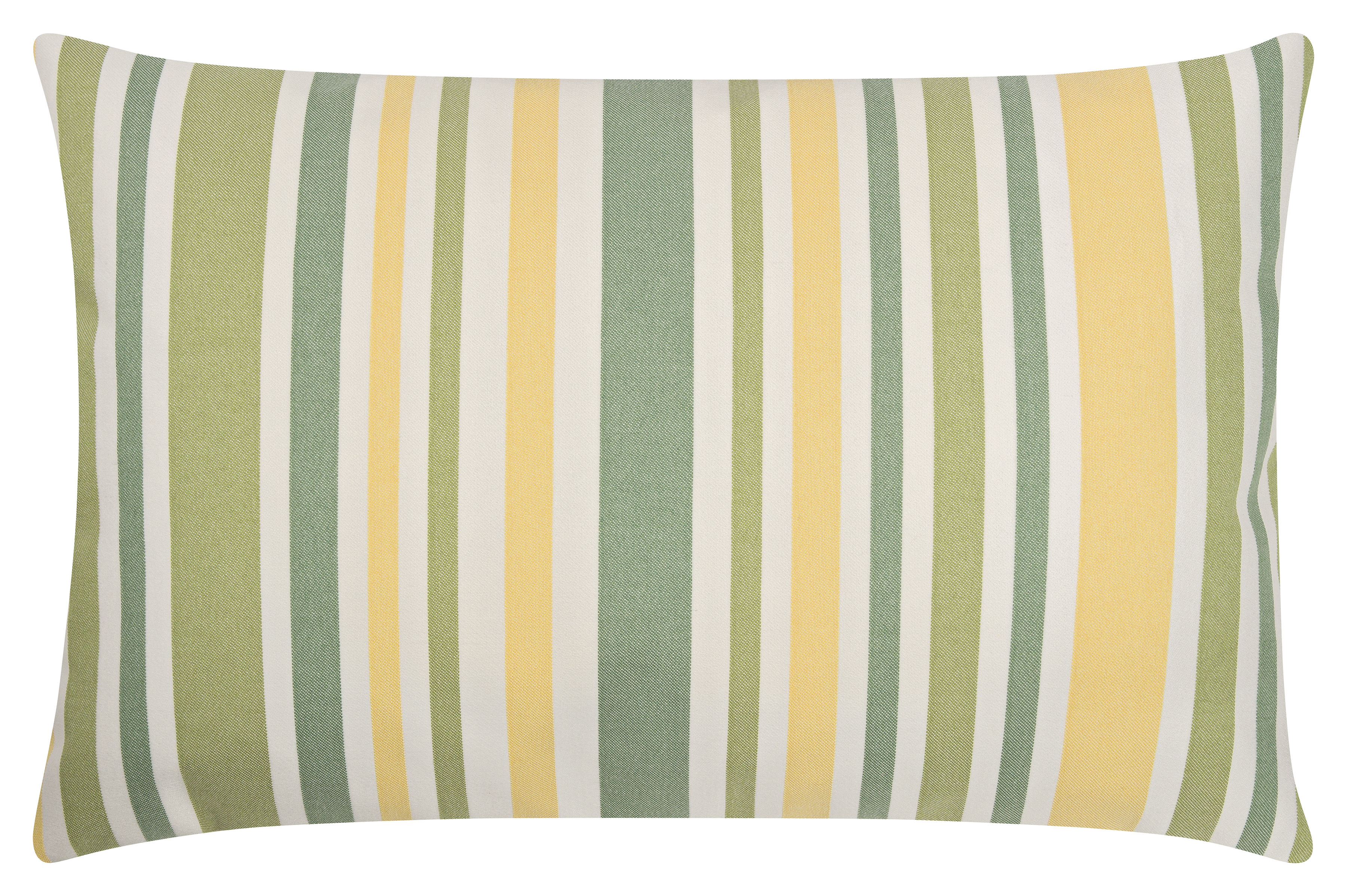 Housses de coussin rayées vert et jaune Dralon - Lot de 2 - 60x40 Housses de coussin rayées vert et jaune Dralon - Lot de 2 - 60x40