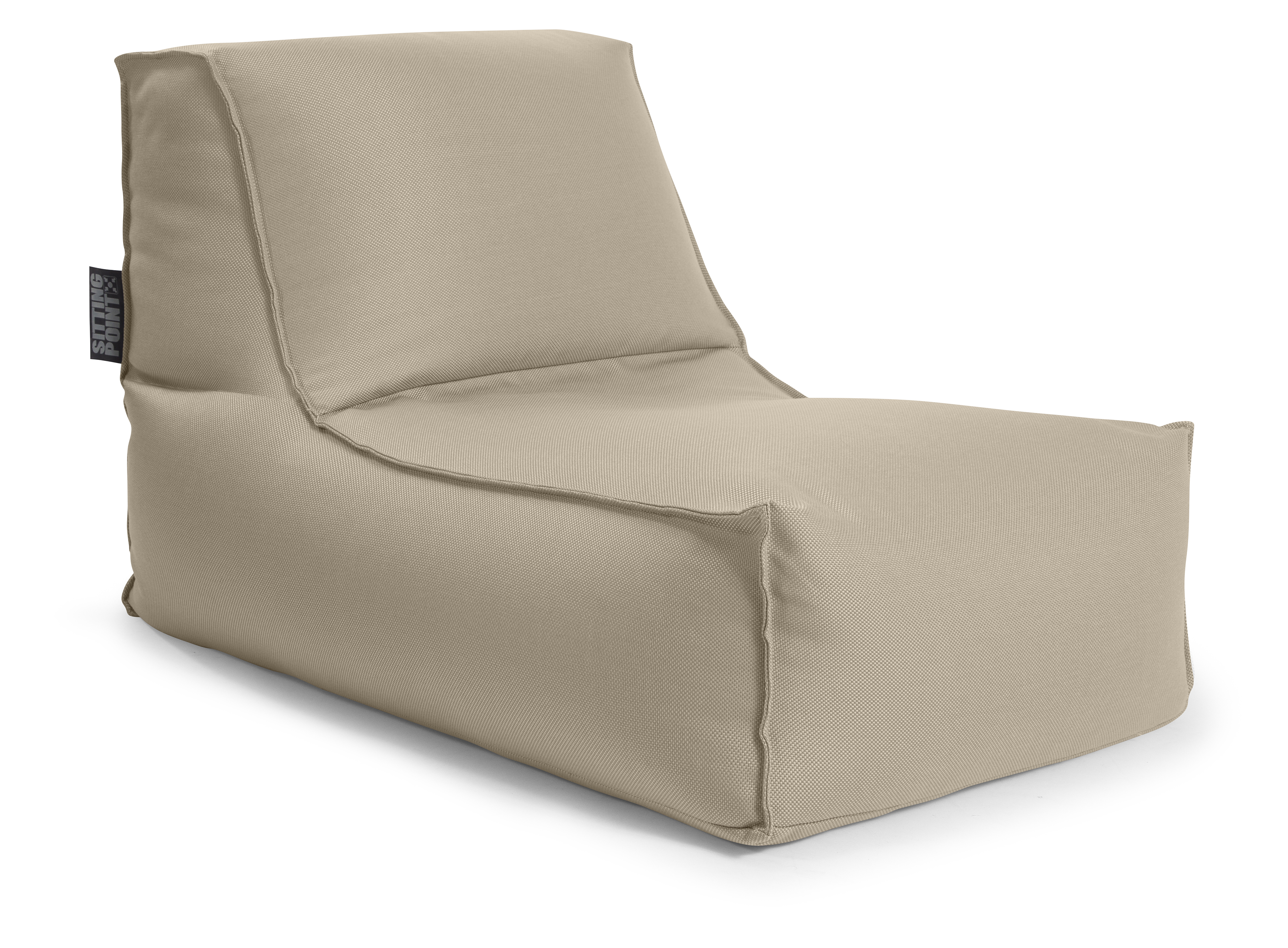 Pouf outdoor avec dossier taupe 65x100x65 Pouf outdoor avec dossier taupe 65x100x65