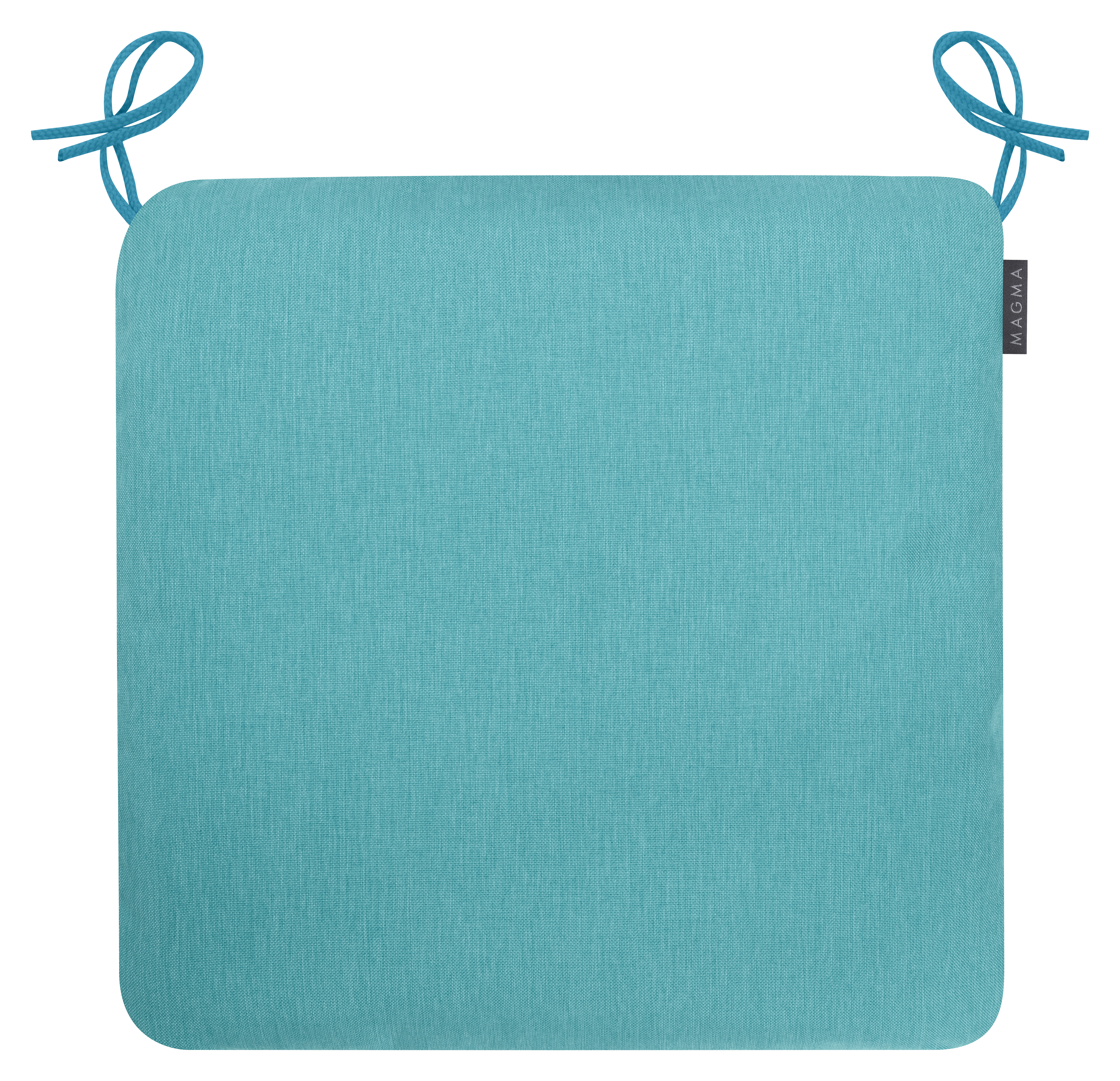 Galettes de chaises outdoor à nouer turquoise - Lot de 4 - 44x44 (photo) Galettes de chaises outdoor à nouer turquoise - Lot de 4 - 44x44