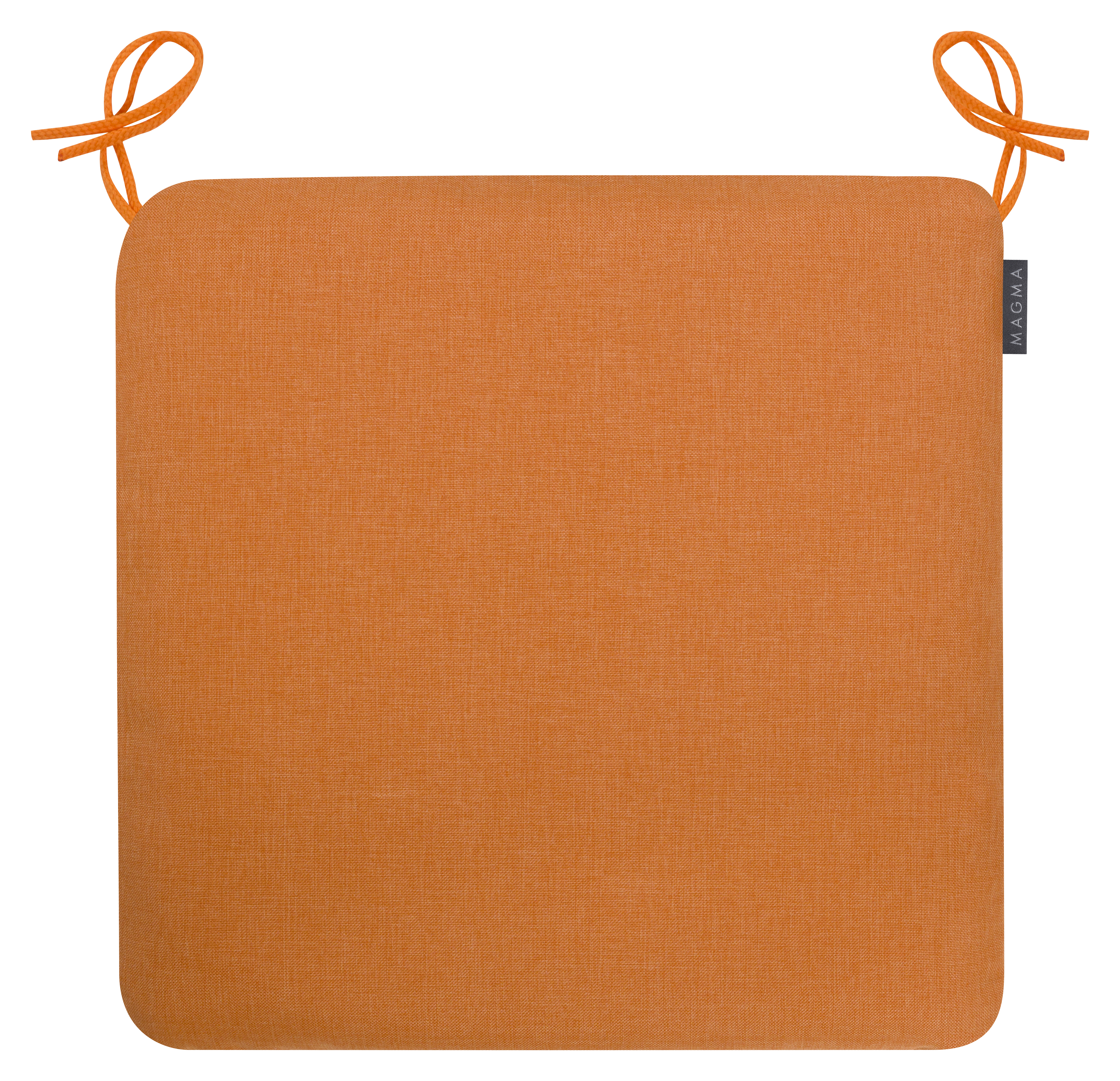 Galettes de chaises confort outdoor à nouer orange - Lot de 4 - 44x44 (photo) Galettes de chaises confort outdoor à nouer orange - Lot de 4 - 44x44