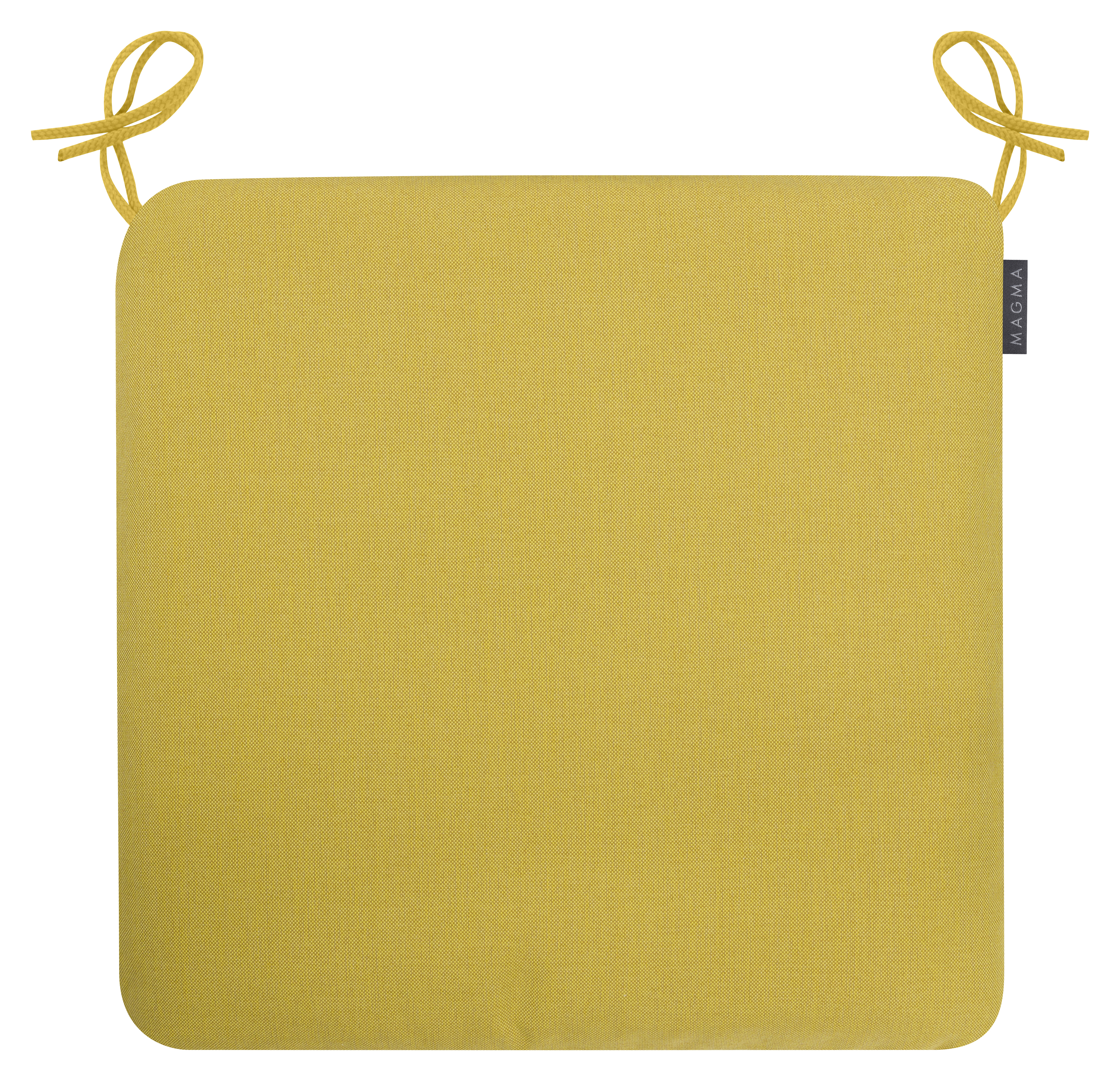 Galettes de chaises confort outdoor à nouer moutarde Lot de 4 - 44x44 (photo) Galettes de chaises confort outdoor à nouer moutarde Lot de 4 - 44x44