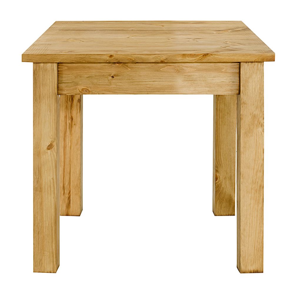 Table carrée pin massif 80 x 80 cm allonges en option