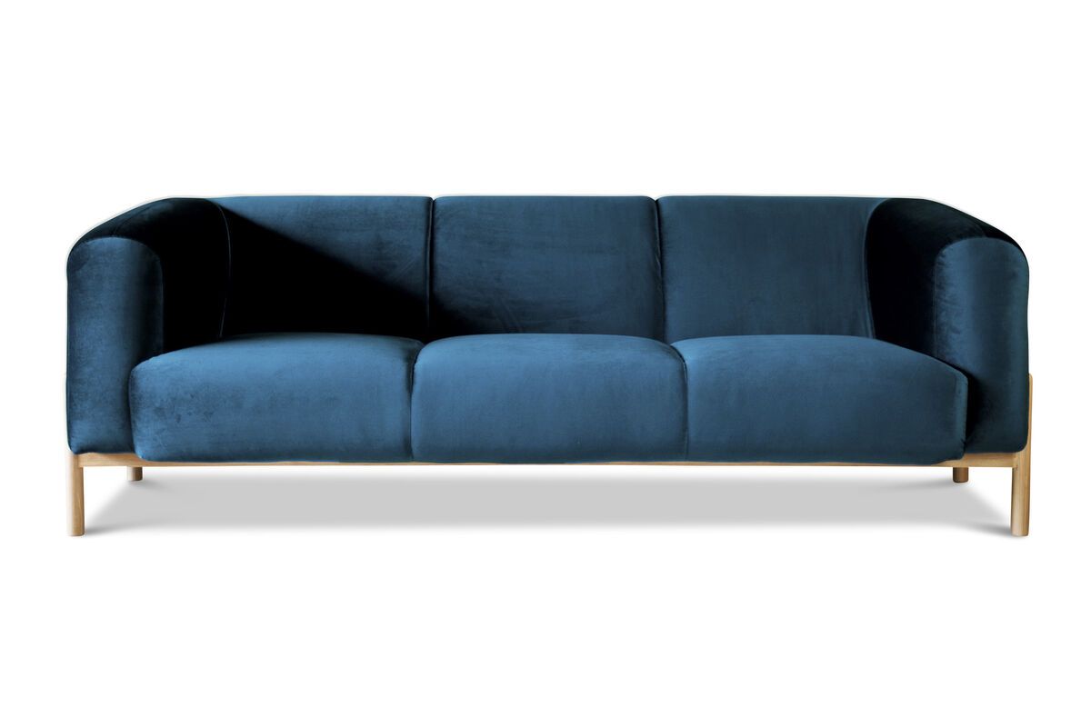 viela - Canapé velours Bleu - Vue supplémentaire 1