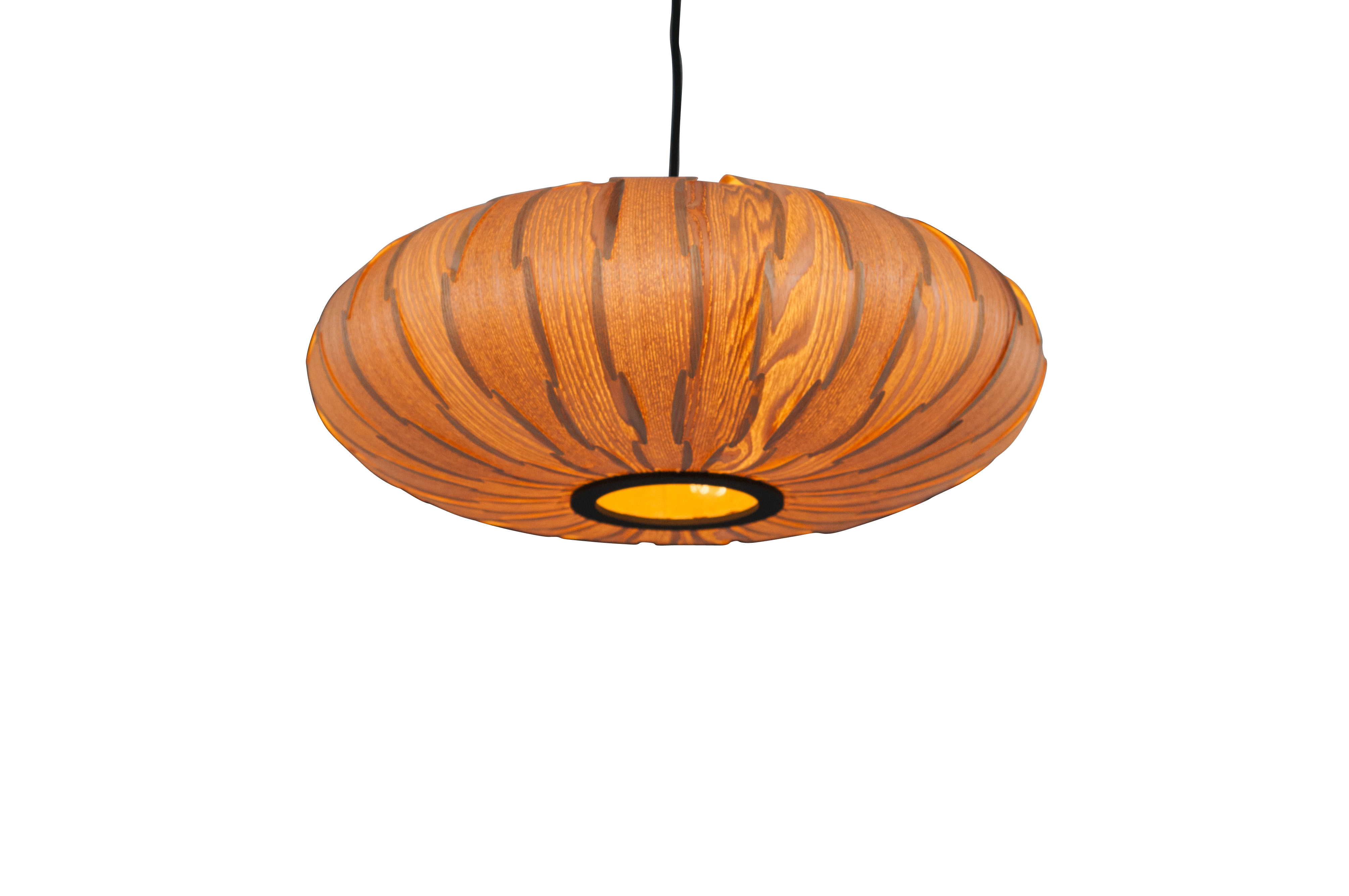 Suspension vintage en bois marron