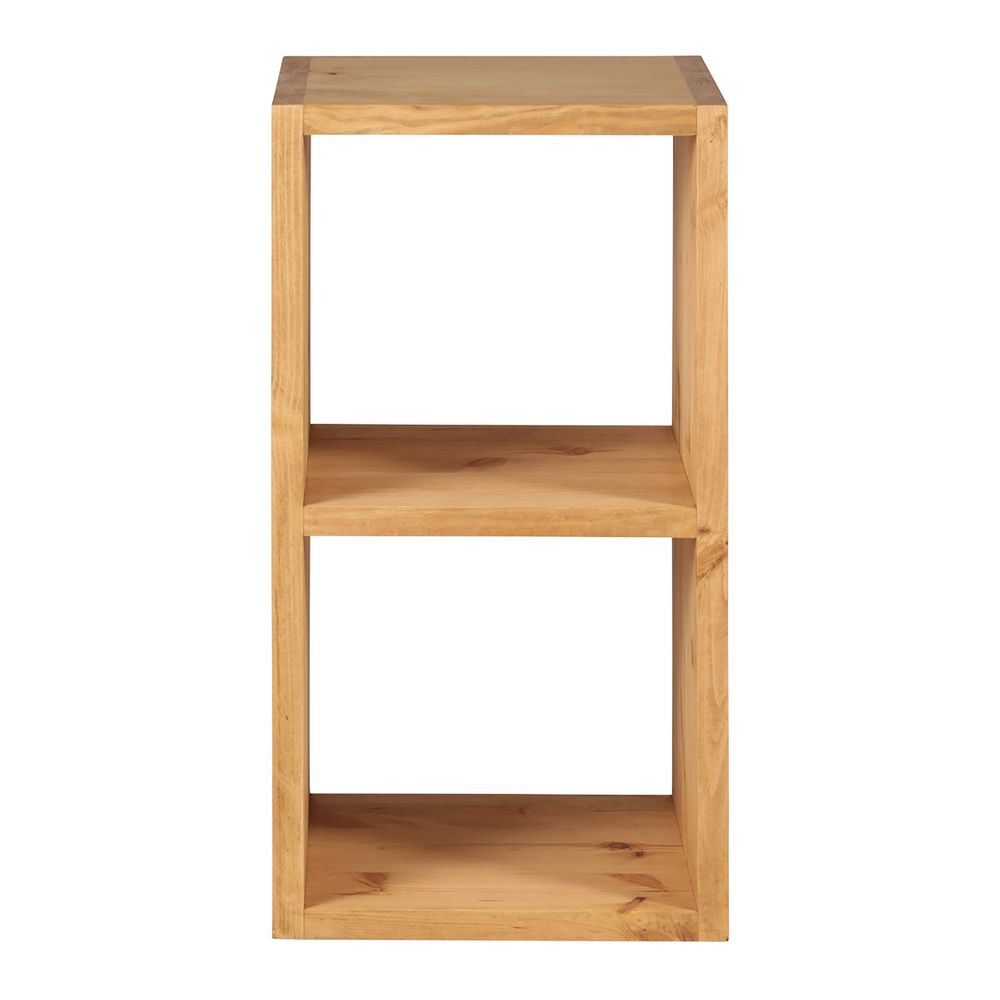 Cube de 2 rangements design en pin massif