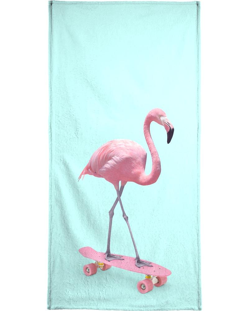 Serviette de bain en éponge-velours en Bleu & Rose/40x80 Serviette de bain en éponge-velours en Bleu & Rose/40x80
