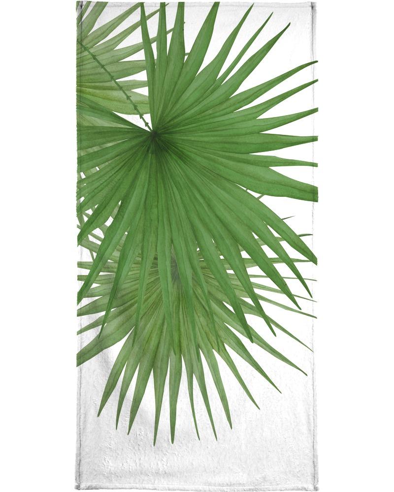 Serviette de bain en éponge-velours en Blanc & Vert/70x140 Serviette de bain en éponge-velours en Blanc & Vert/70x140
