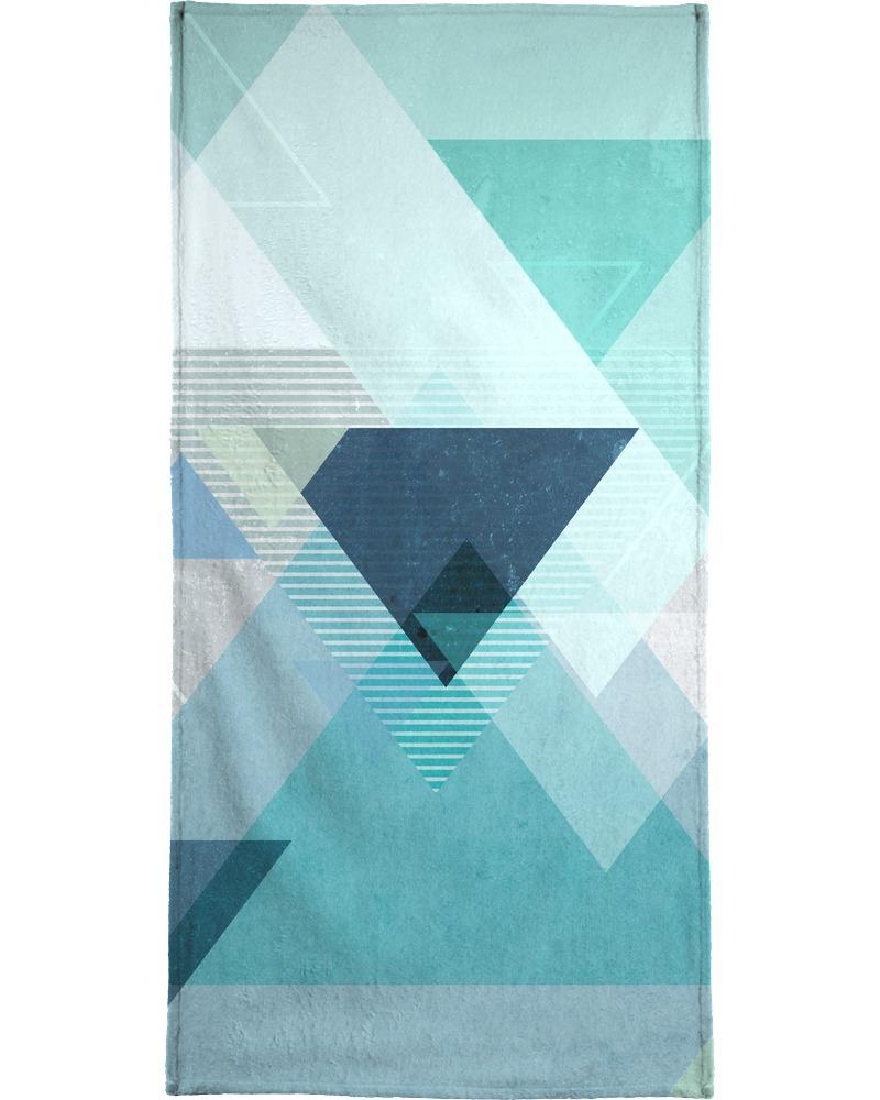 Serviette de bain en éponge-velours en Bleu & Gris/40x80 Serviette de bain en éponge-velours en Bleu & Gris/40x80