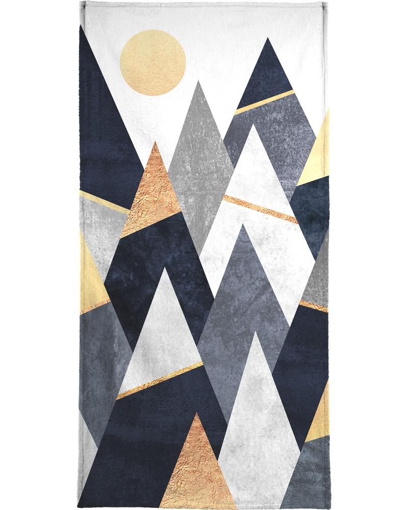 Serviette de bain en éponge-velours en Gris & Jaune/40x80 Serviette de bain en éponge-velours en Gris & Jaune/40x80