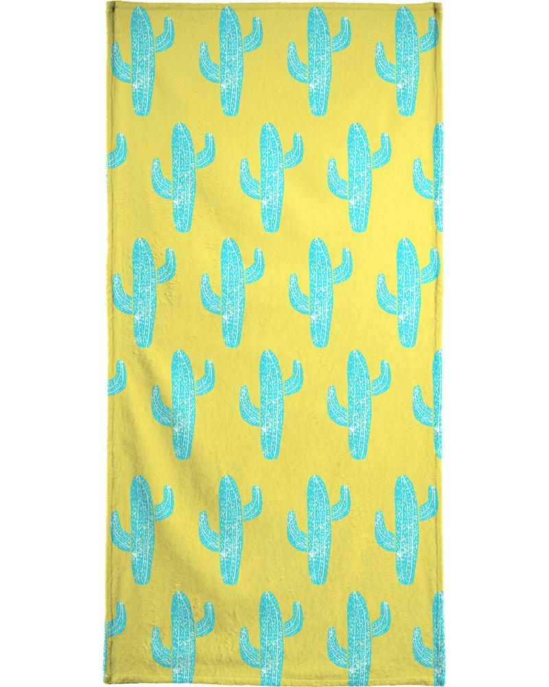 Serviette de bain en éponge-velours en Jaune & Vert/40x80 Serviette de bain en éponge-velours en Jaune & Vert/40x80