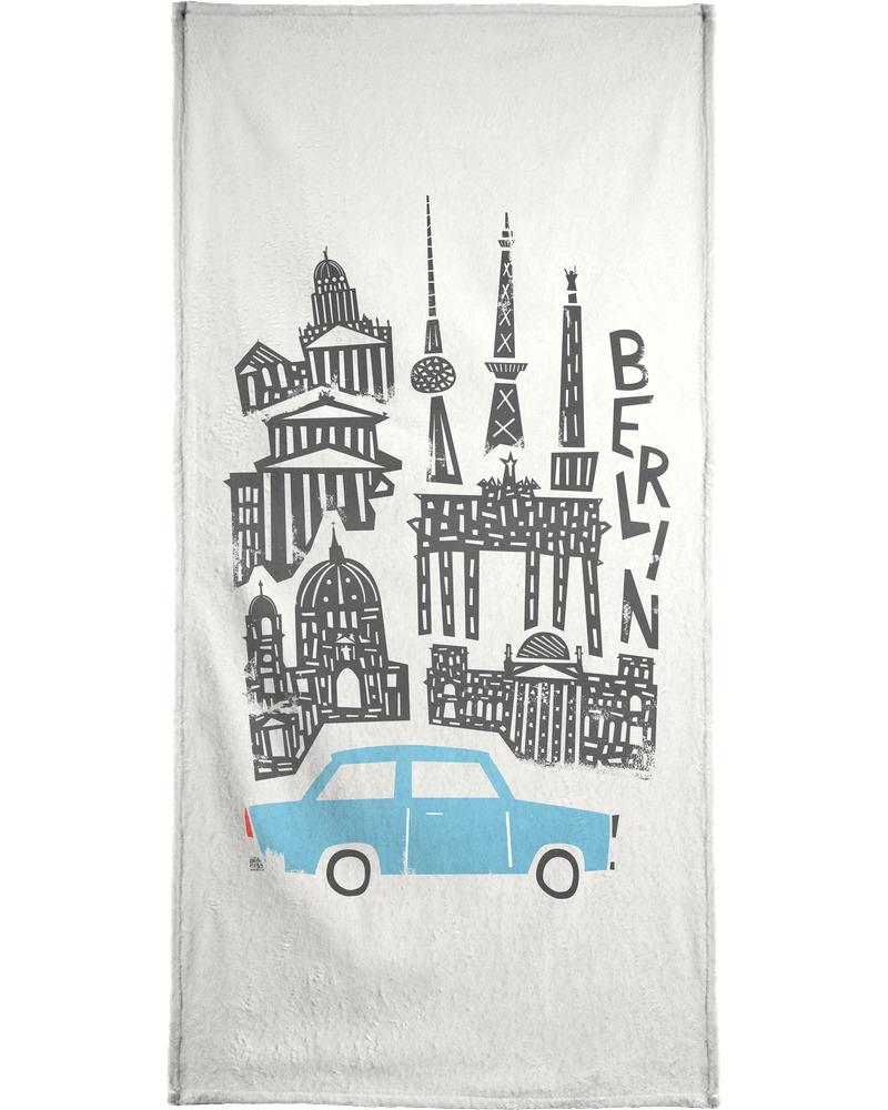 Serviette de bain en éponge-velours en Bleu & Noir/40x80 Serviette de bain en éponge-velours en Bleu & Noir/40x80