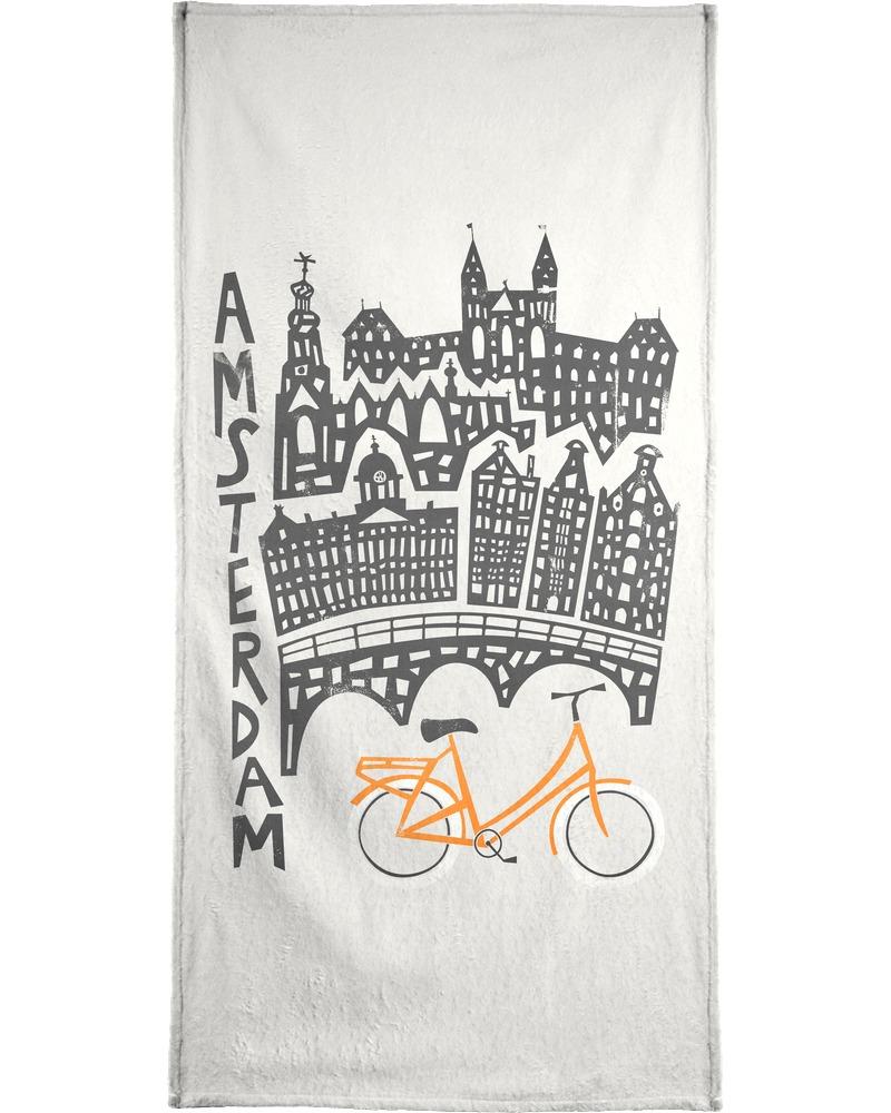 Serviette de bain en éponge-velours en Gris & Noir/40x80 Serviette de bain en éponge-velours en Gris & Noir/40x80