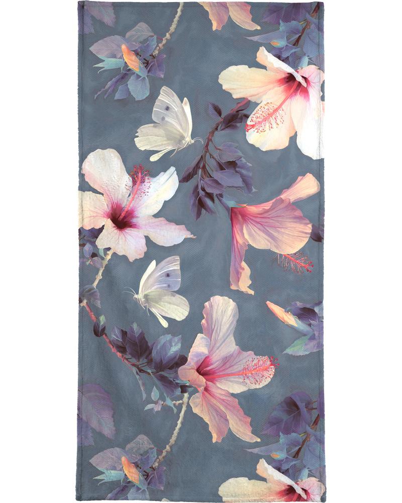 Serviette de bain en éponge-velours en Gris & Rose/70x140 Serviette de bain en éponge-velours en Gris & Rose/70x140