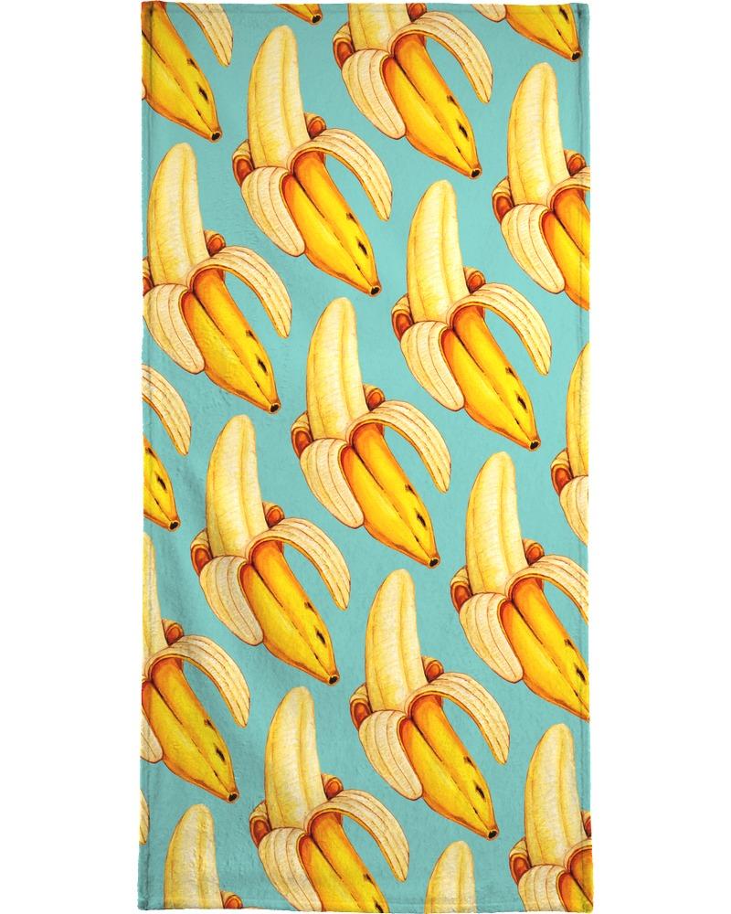 Serviette de bain en éponge-velours en Bleu & Jaune/70x140 Serviette de bain en éponge-velours en Bleu & Jaune/70x140