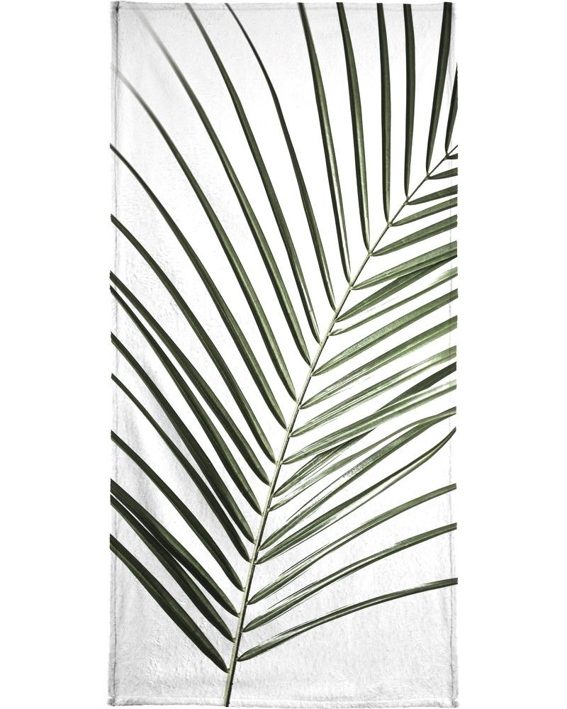 Serviette de bain en éponge-velours en Blanc & Vert/70x140 Serviette de bain en éponge-velours en Blanc & Vert/70x140