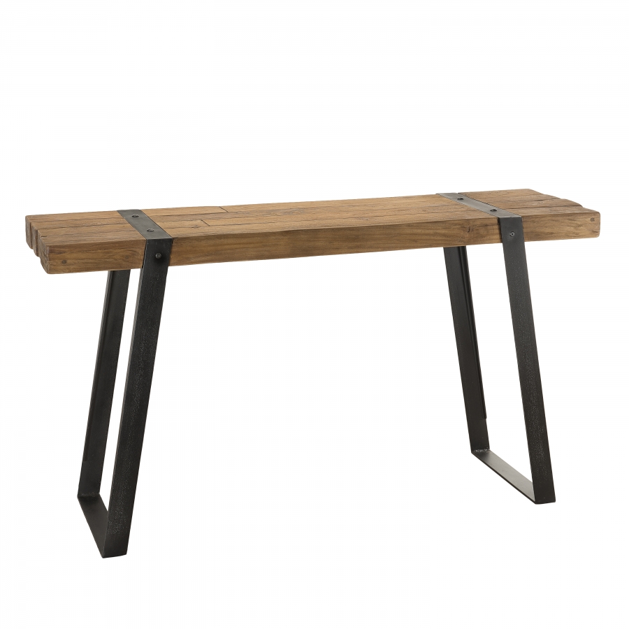 Console bois teck recyclé et piedsmétal Console bois teck recyclé et piedsmétal