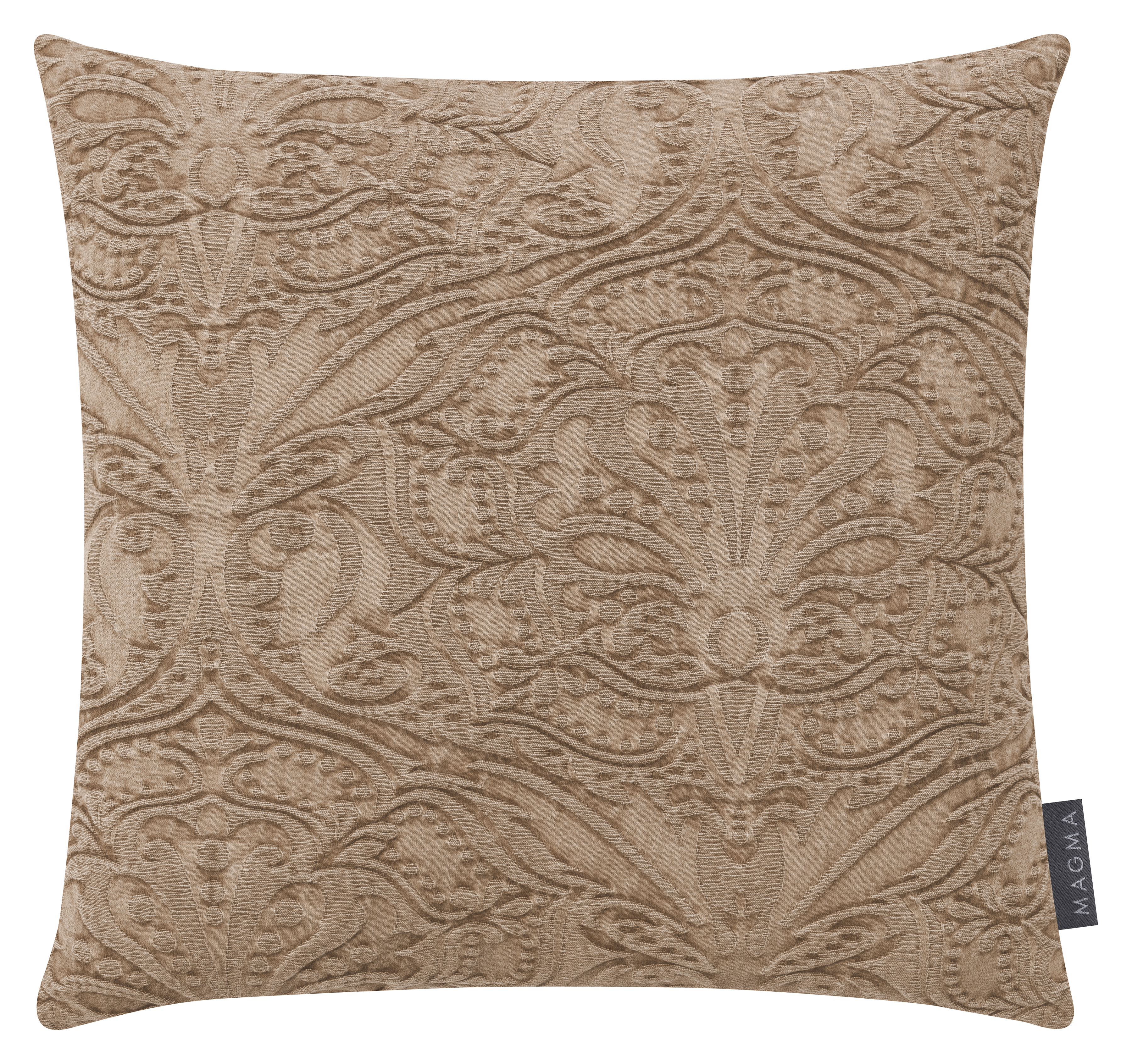 Housses de coussin jacquard caramel coton lavé 40x40 - Lot de 2 Housses de coussin jacquard caramel coton lavé 40x40 - Lot de 2