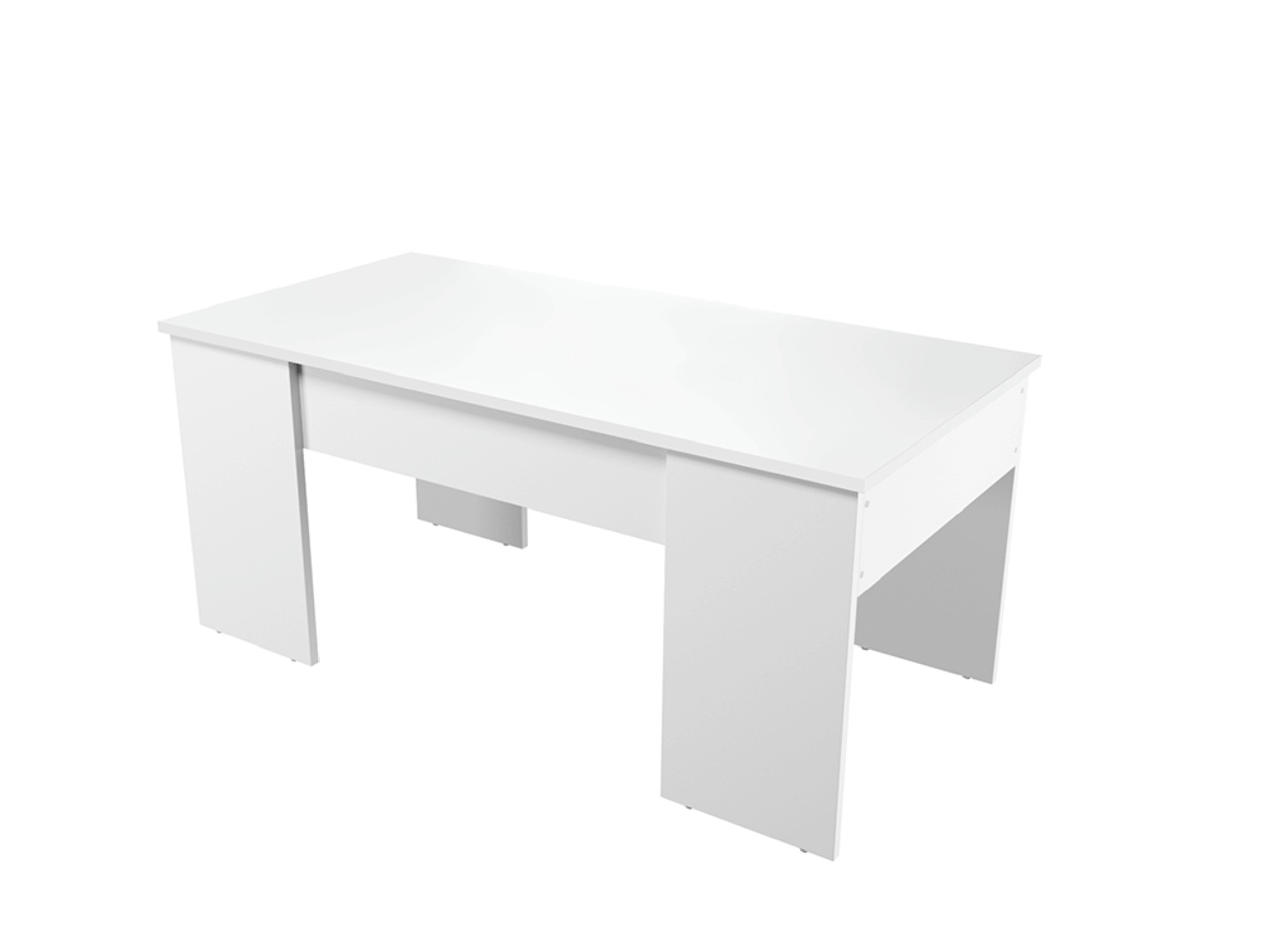 Table basse avec plateau relevable blanc