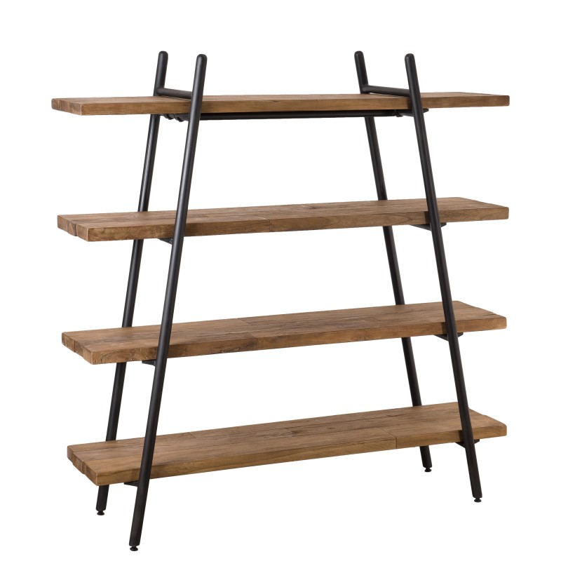 Etagère pyramidale 4 niveaux bois teck recyclé et métal Etagère pyramidale 4 niveaux bois teck recyclé et métal