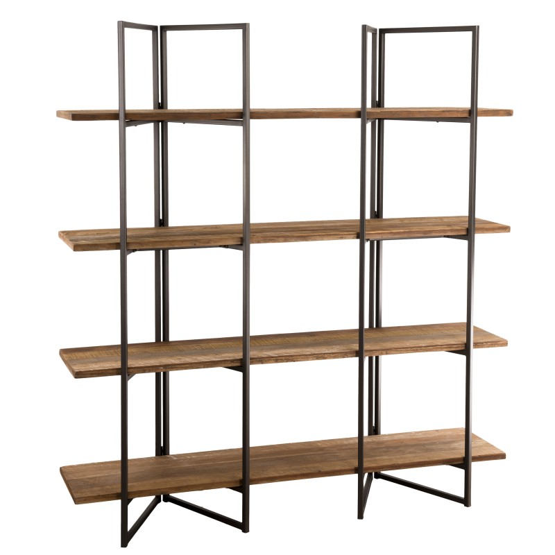 Etagère 4 niveaux bois teck recyclé acacia mahogany métal Etagère 4 niveaux bois teck recyclé acacia mahogany métal