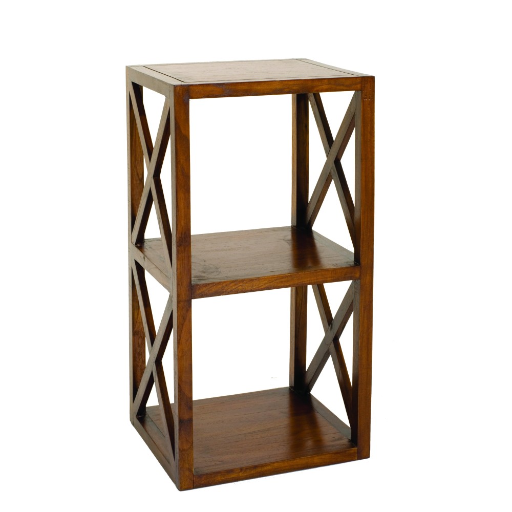 Etagère 2 cases croisillons bois Etagère 2 cases croisillons bois
