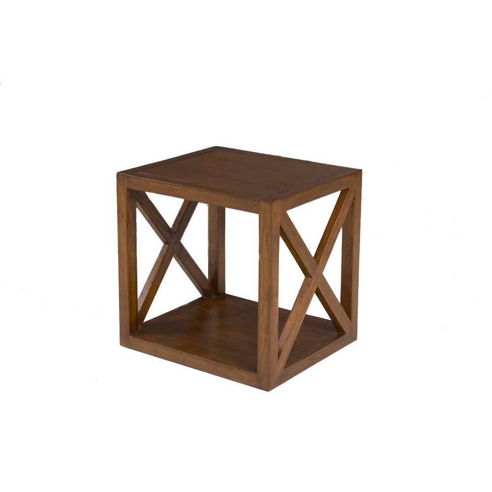 Etagère 1 case croisillon bois (photo) Etagère 1 case croisillon bois