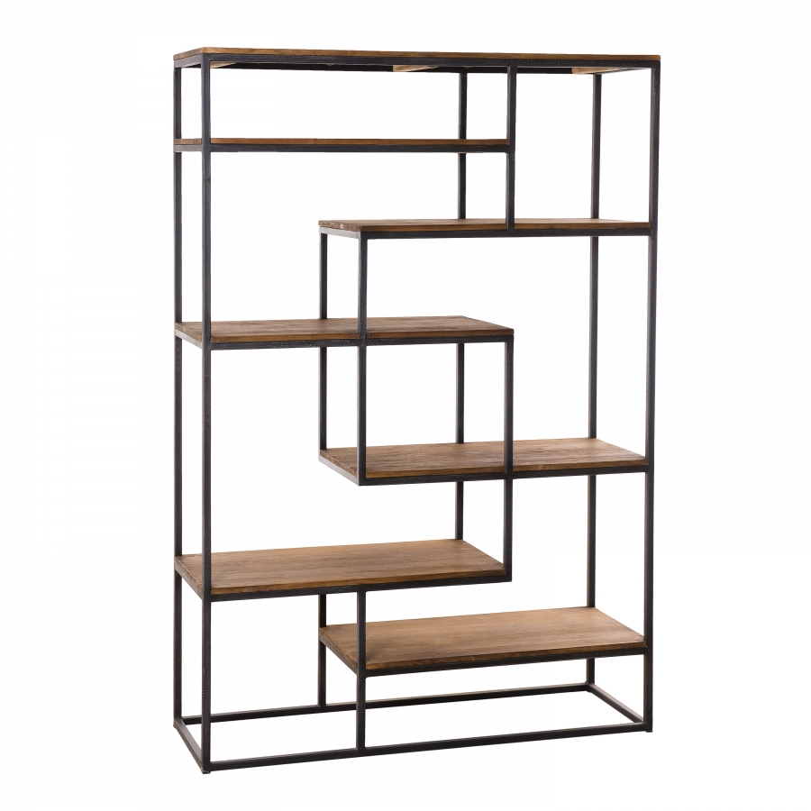 Etagère bois teck recyclé et métal Etagère bois teck recyclé et métal