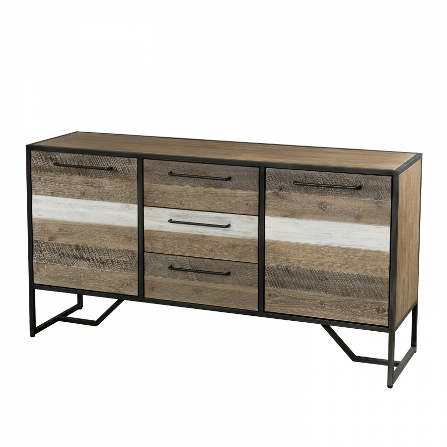 Buffet 2 portes 3 tiroirs bois Buffet 2 portes 3 tiroirs bois