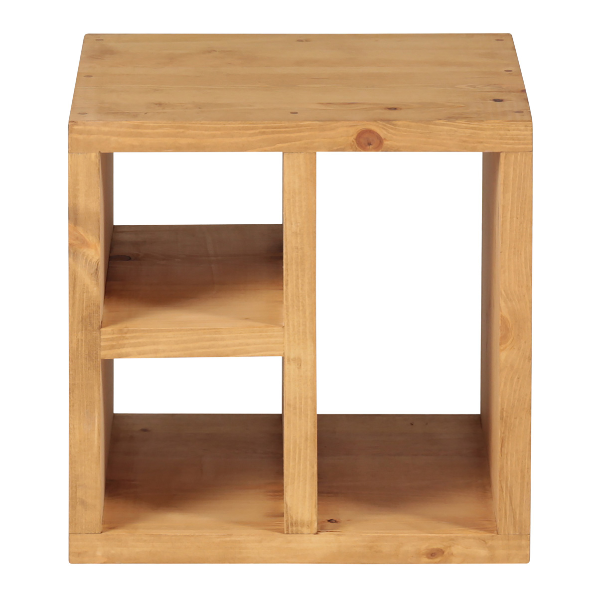 Cube de rangement 3 niches design en pin massif
