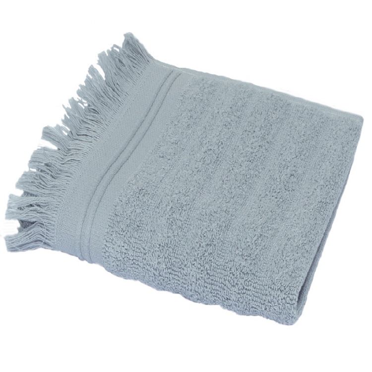 Serviette invité en coton gris 33X50 cm cm Serviette invité en coton gris 33X50 cm cm