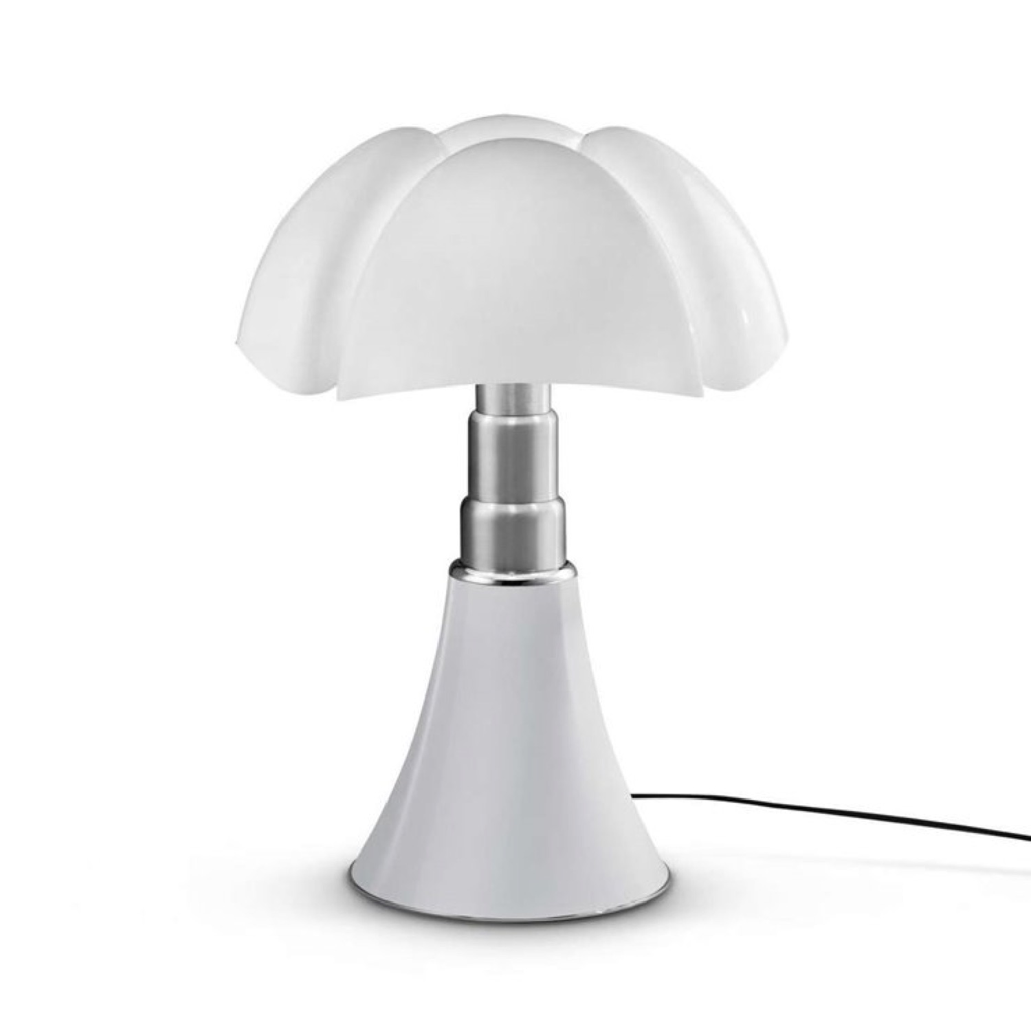 Lampe Dimmer LED pied télescopique blanc H50-62cm