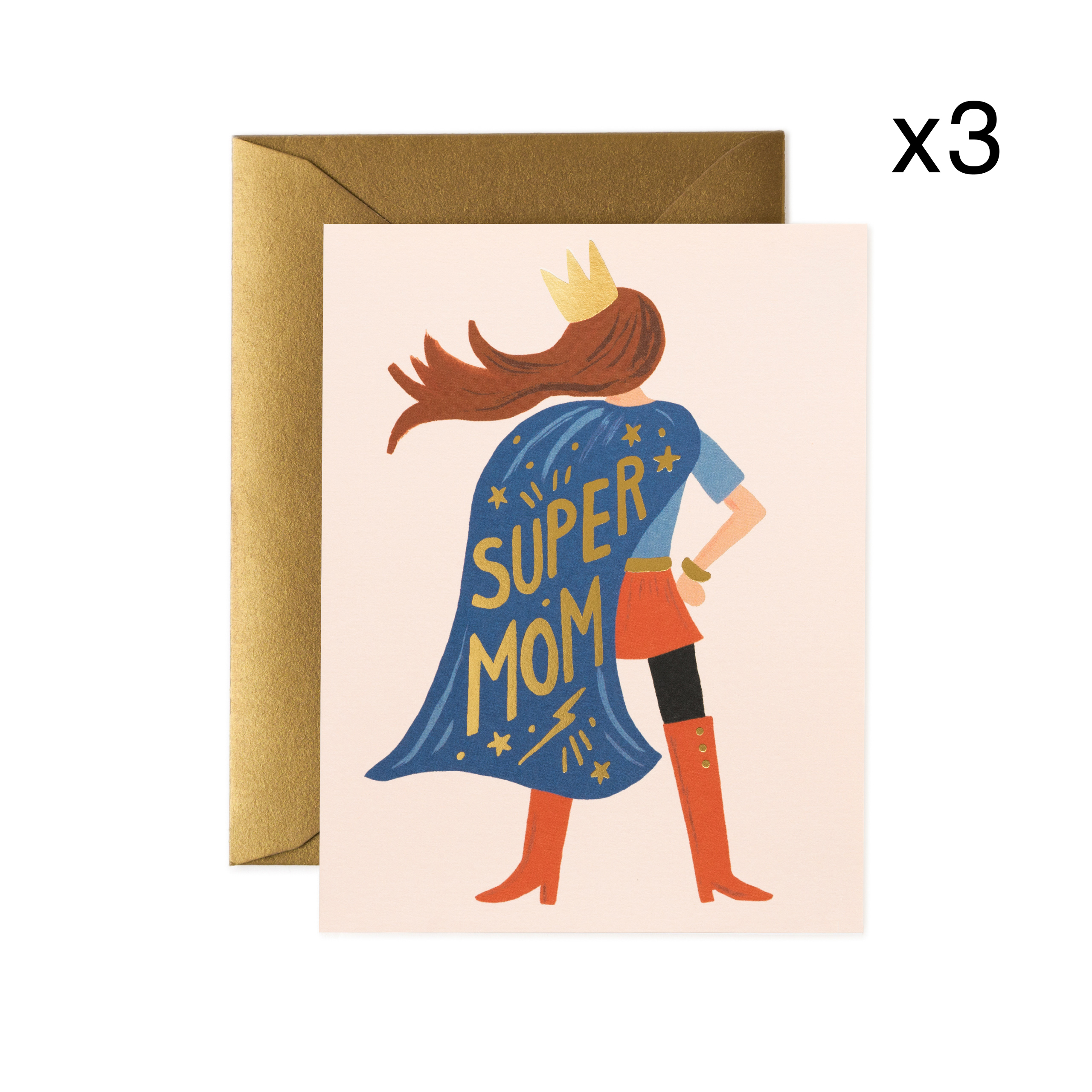 Lot de 3 cartes super mom Lot de 3 cartes super mom