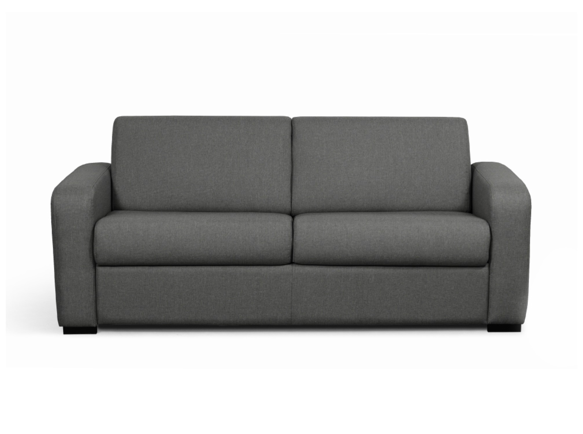 Canapé convertible express 3 places en tissu gris foncé - 140x190cm Canapé convertible express 3 places en tissu gris foncé - 140x190cm