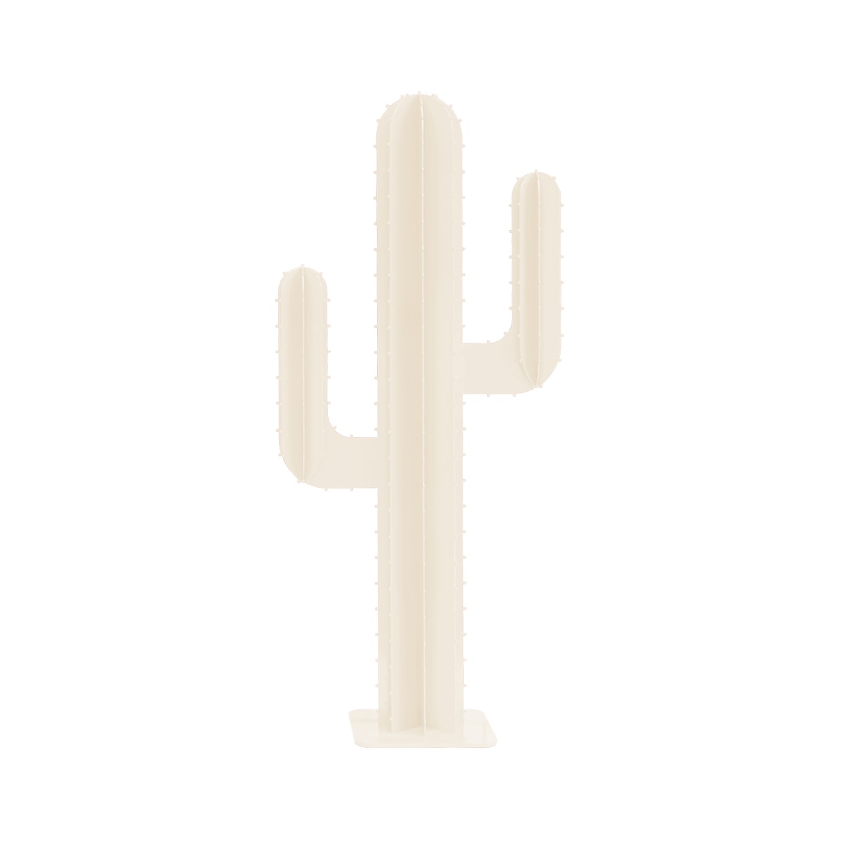 Cactus de jardin 2 branches en aluminium blanc H150cm Cactus de jardin 2 branches en aluminium blanc H150cm